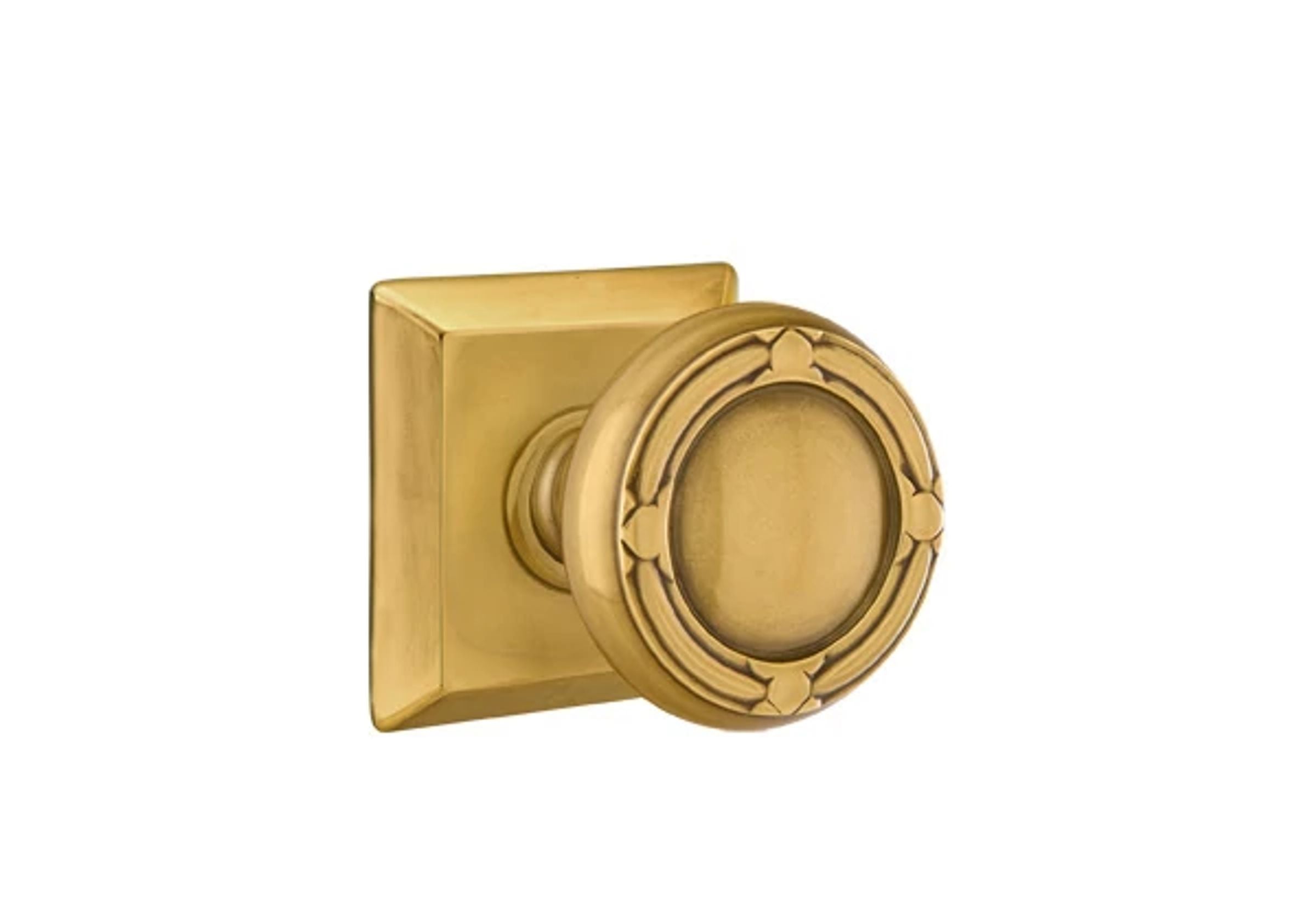 Emtek Ribbon & Reed Knob Set with Quincy Rosette