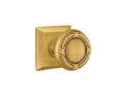 Emtek Concealed Fastener Ribbon & Reed Knob Set with Quincy Rosette