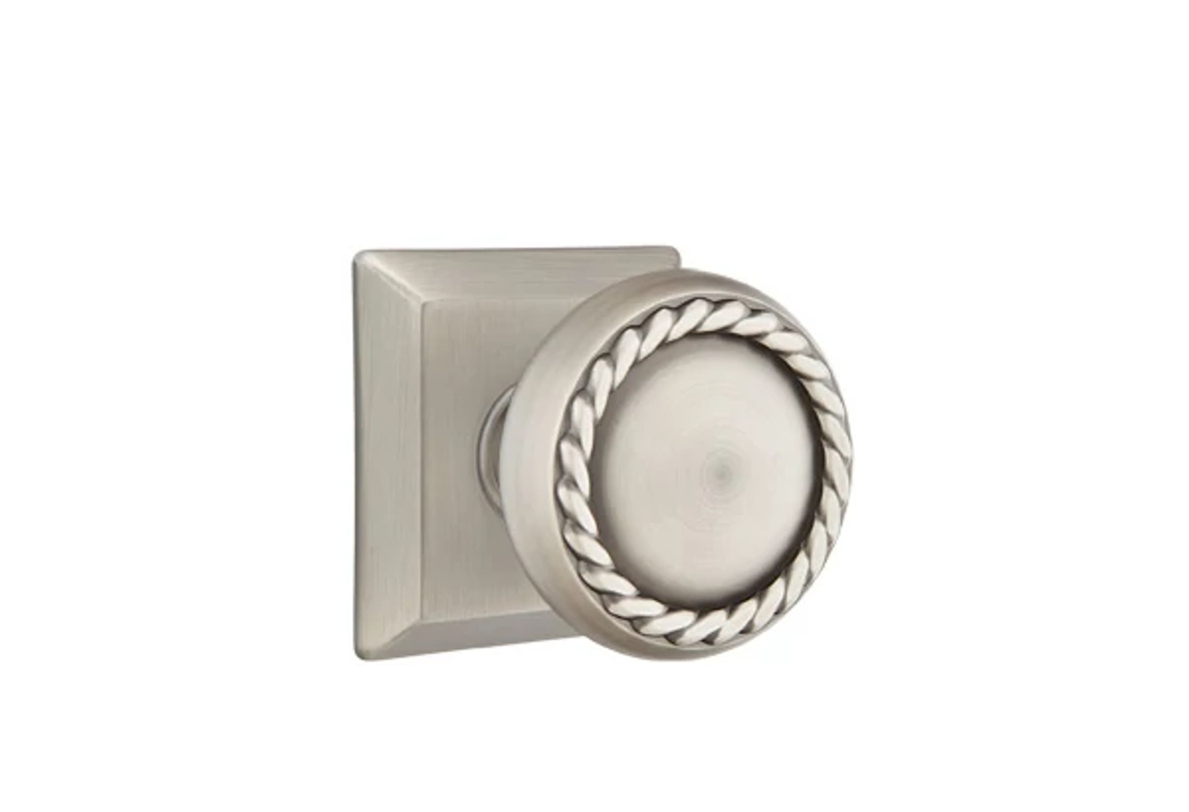 Emtek Concealed Fastener Rope Knob Set with Quincy Rosette