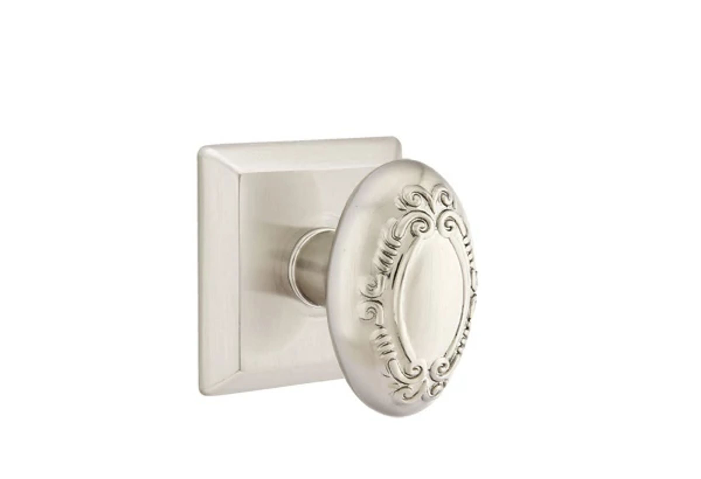 Emtek Concealed Fastener Victoria Knob Set with Quincy Rosette
