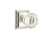 Emtek Astoria Glass Knob Set with Wilshire Rosette
