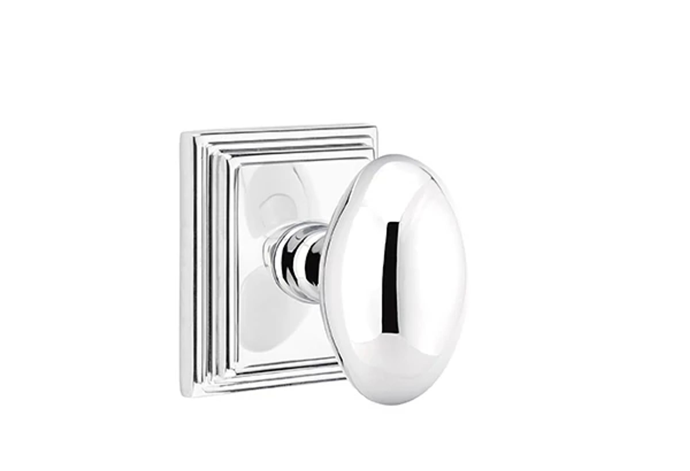 Emtek Egg Knob Set with Wilshire Rosette