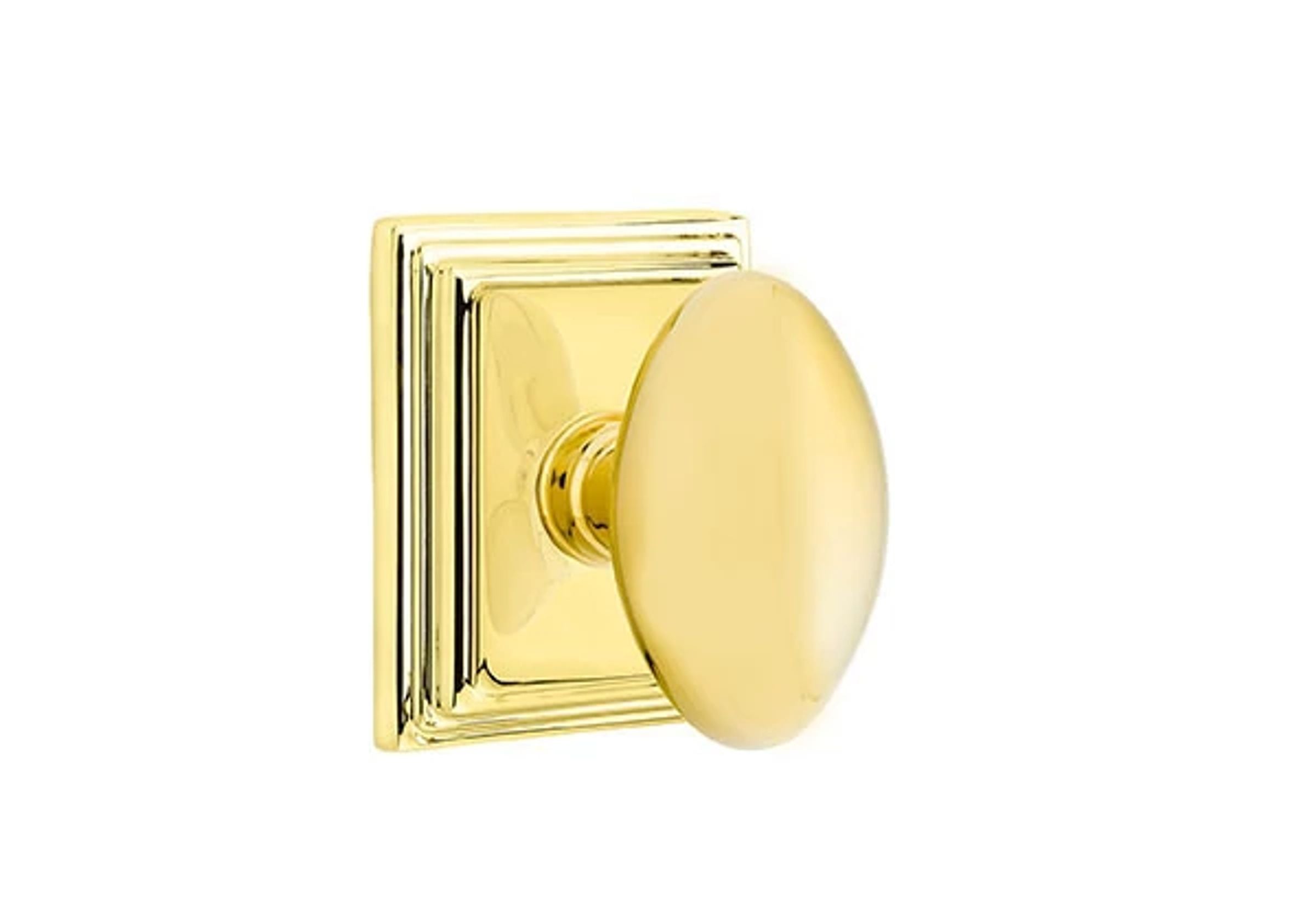 Emtek Concealed Fastener Egg Knob Set with Wilshire Rosette