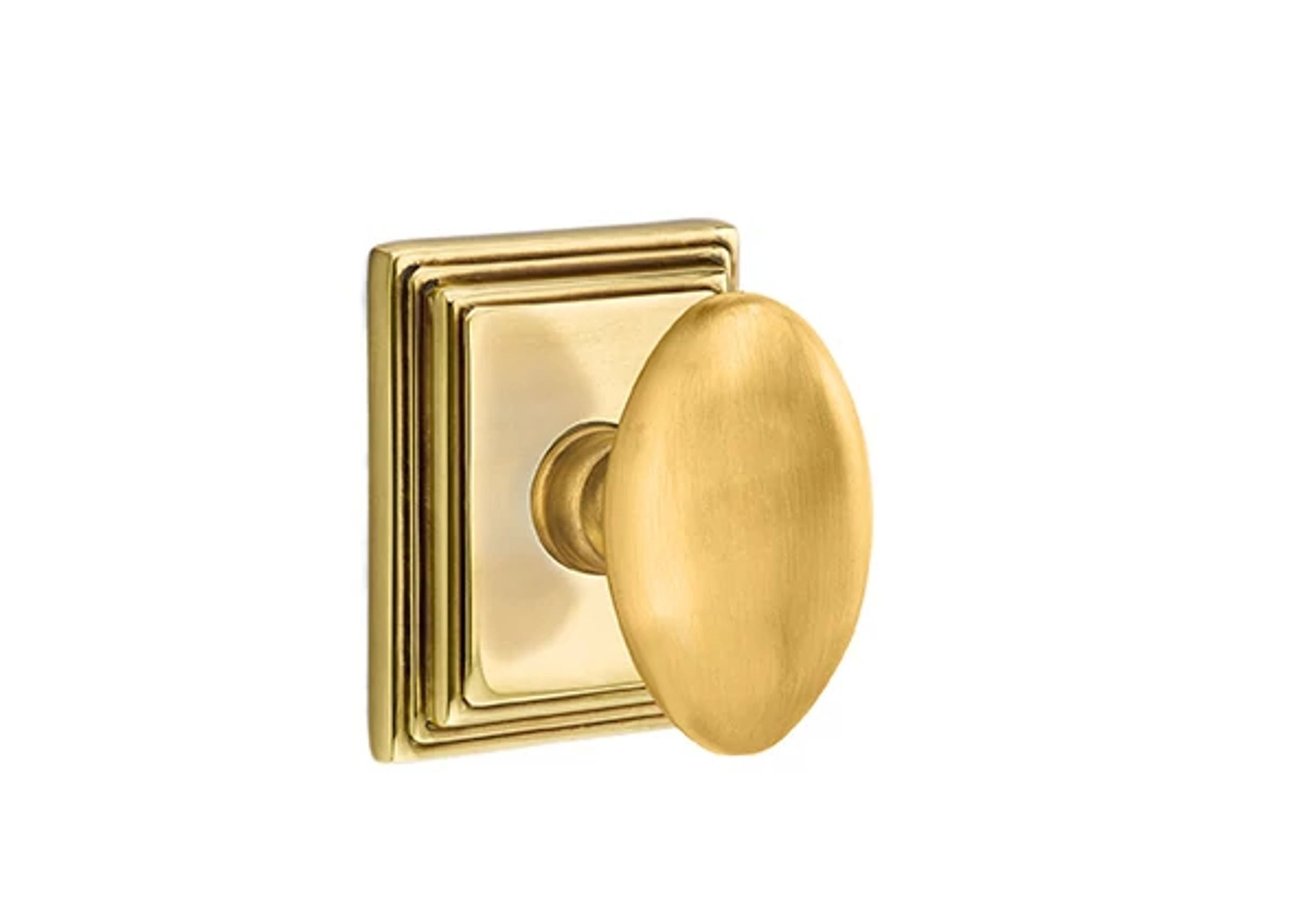 Emtek Egg Knob Set with Wilshire Rosette