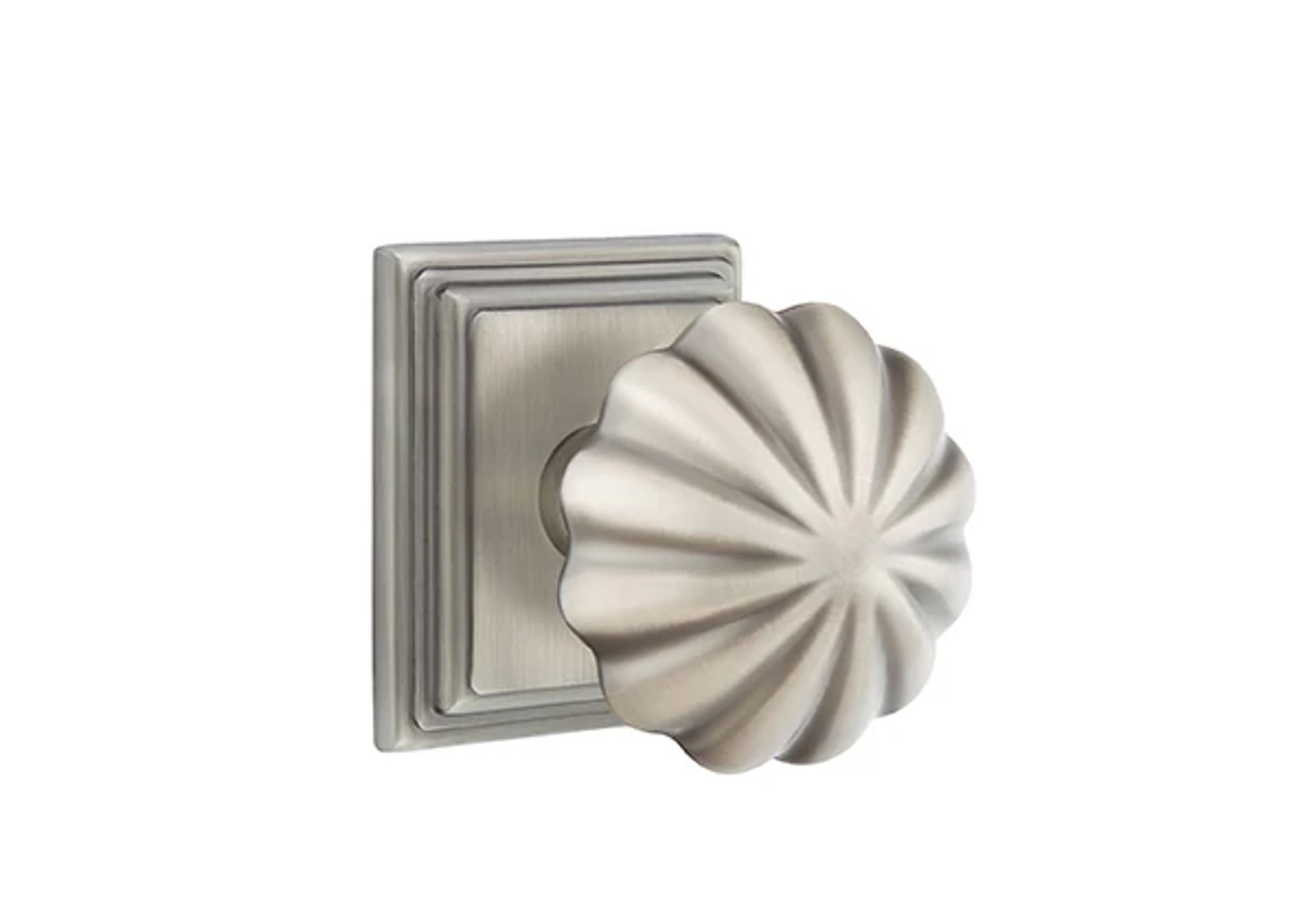 Emtek Melon Knob Set with Wilshire Rosette