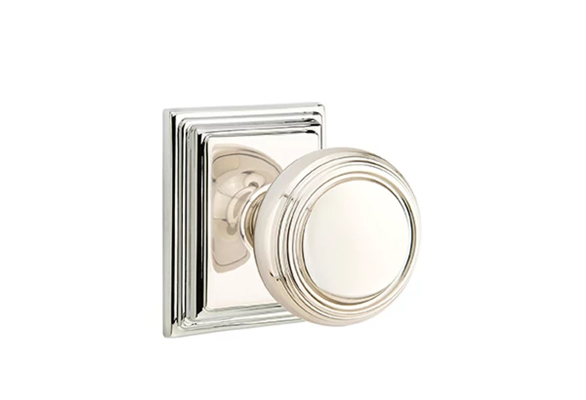 Emtek Concealed Fastener Norwich Knob Set with Wilshire Rosette