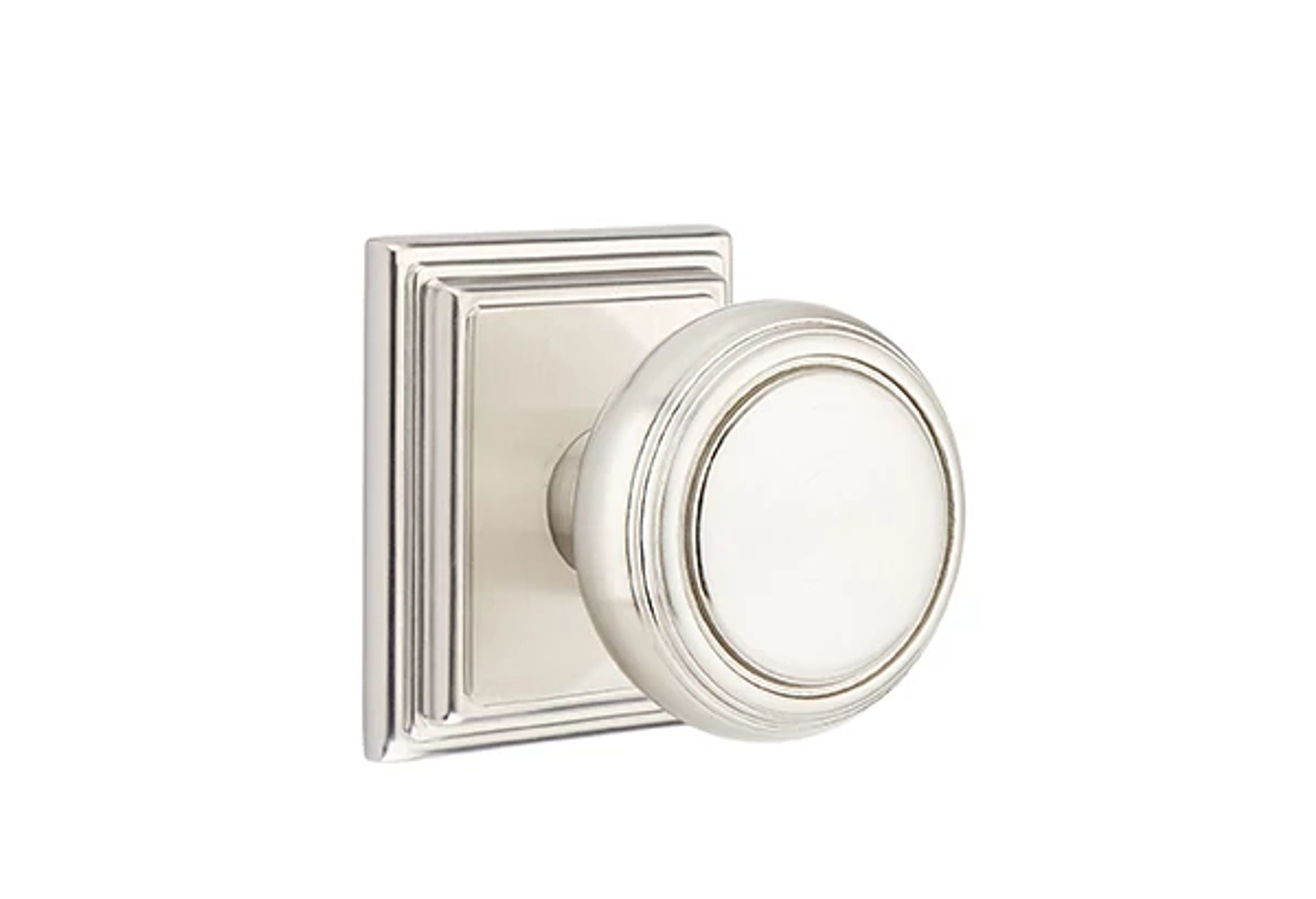 Emtek Concealed Fastener Norwich Knob Set with Wilshire Rosette