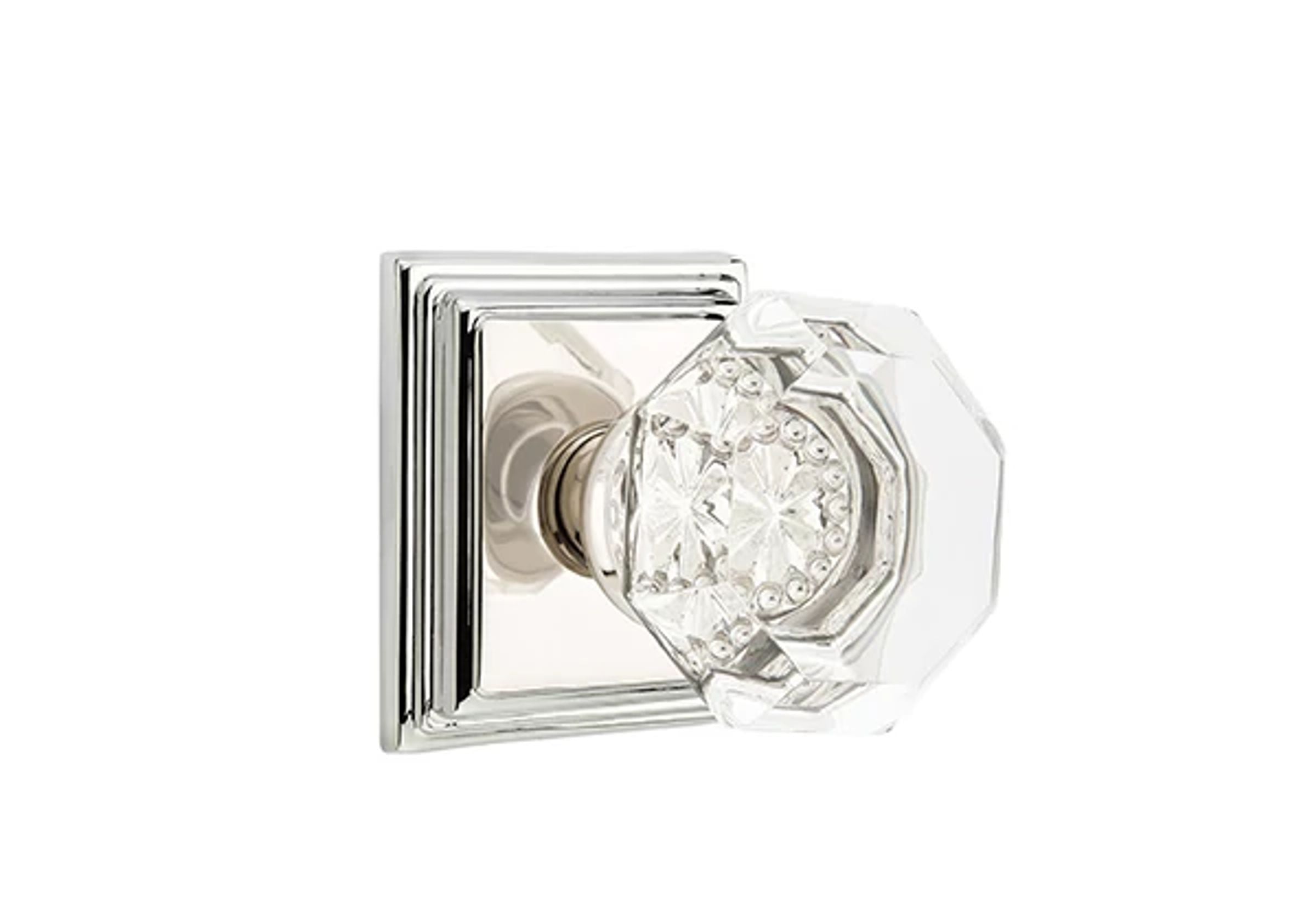 Emtek Concealed Fastener Old Town Knob Set with Wilshire Rosette