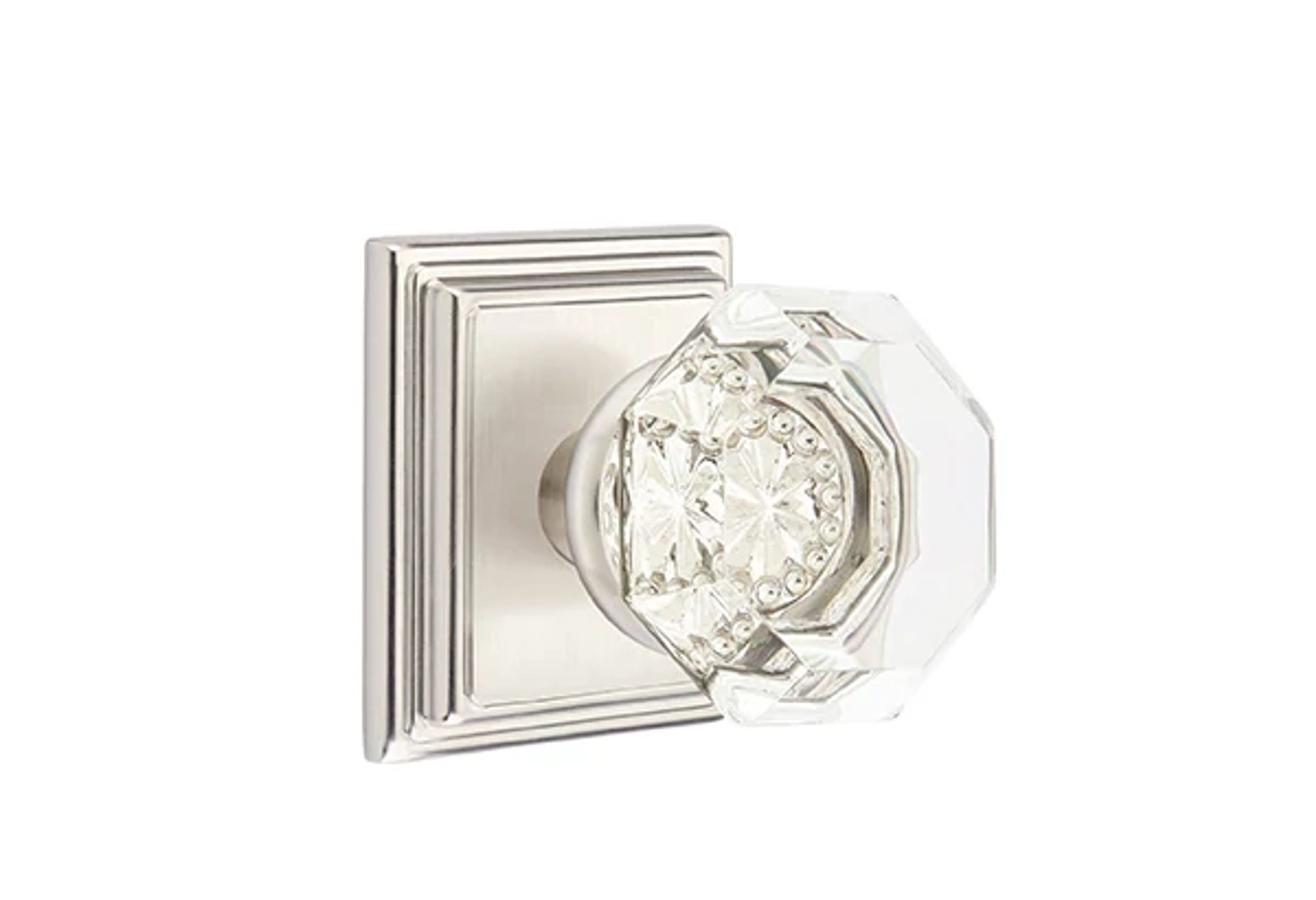 Emtek Concealed Fastener Old Town Knob Set with Wilshire Rosette