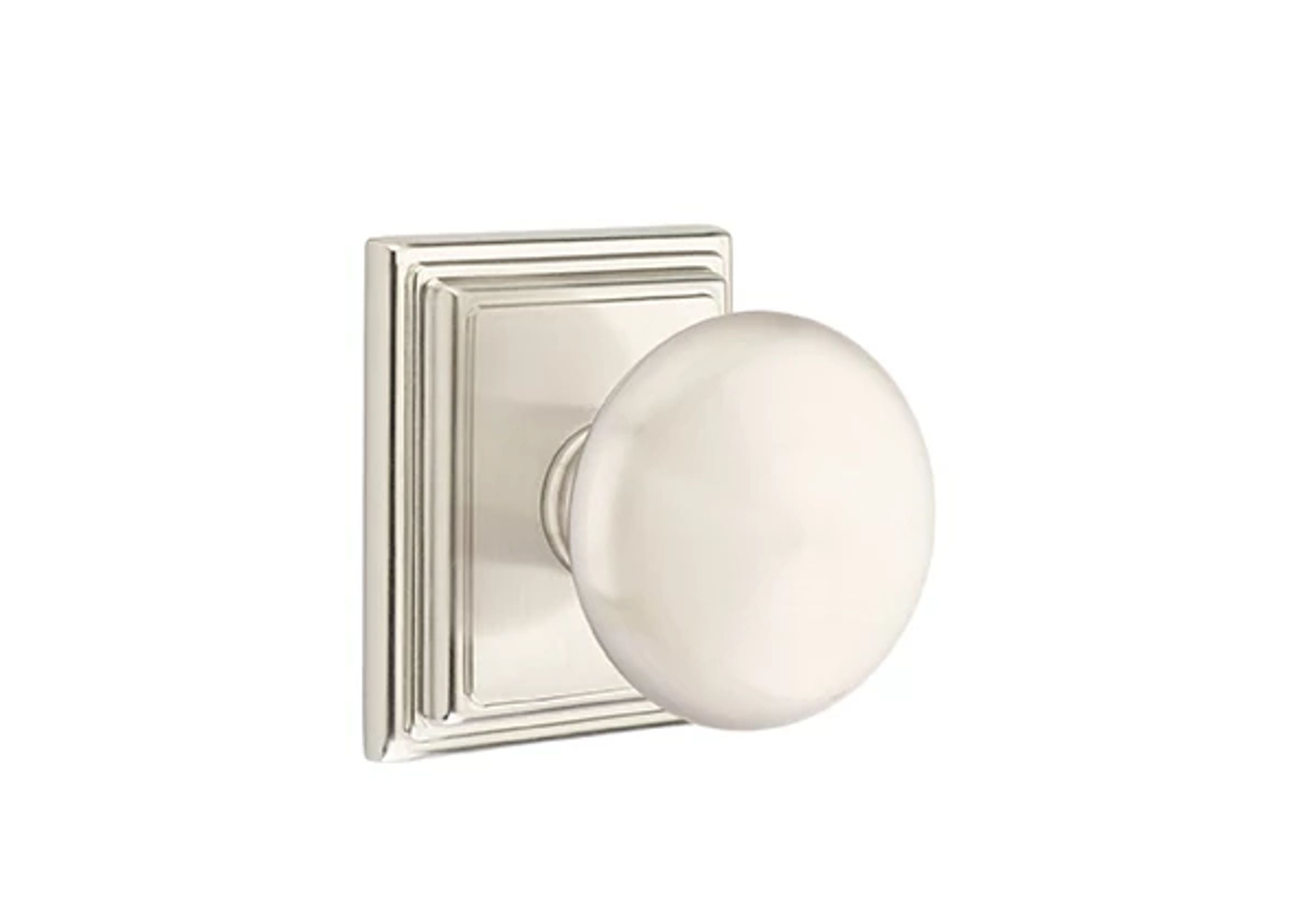 Emtek Concealed Fastener Providence Knob Set with Wilshire Rosette