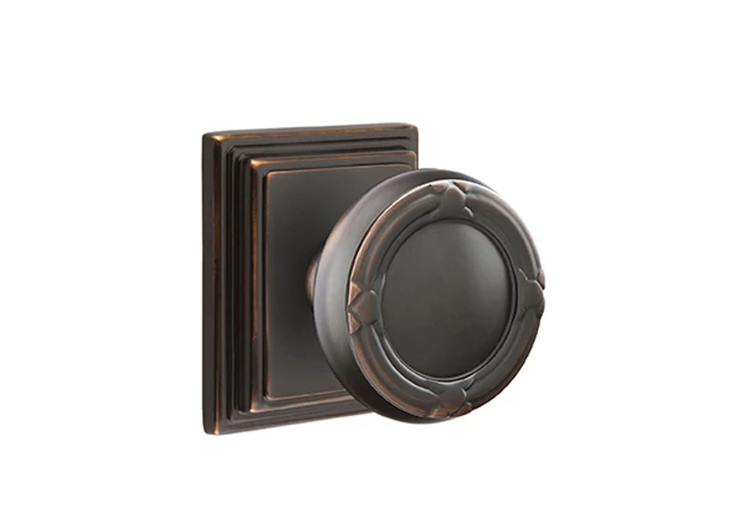 Emtek Ribbon & Reed Knob Set with Wilshire Rosette