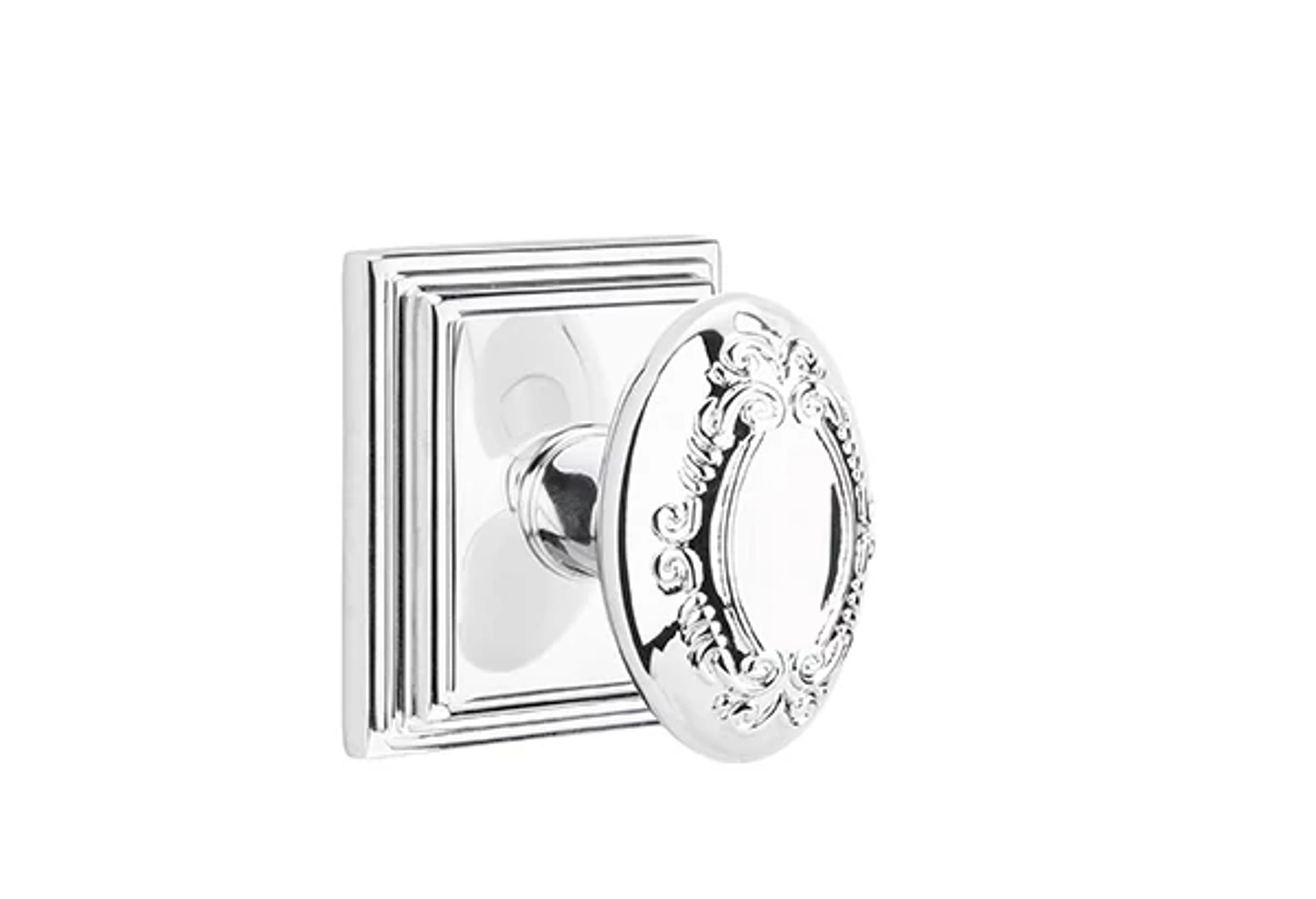 Emtek Concealed Fastener Victoria Knob Set with Wilshire Rosette