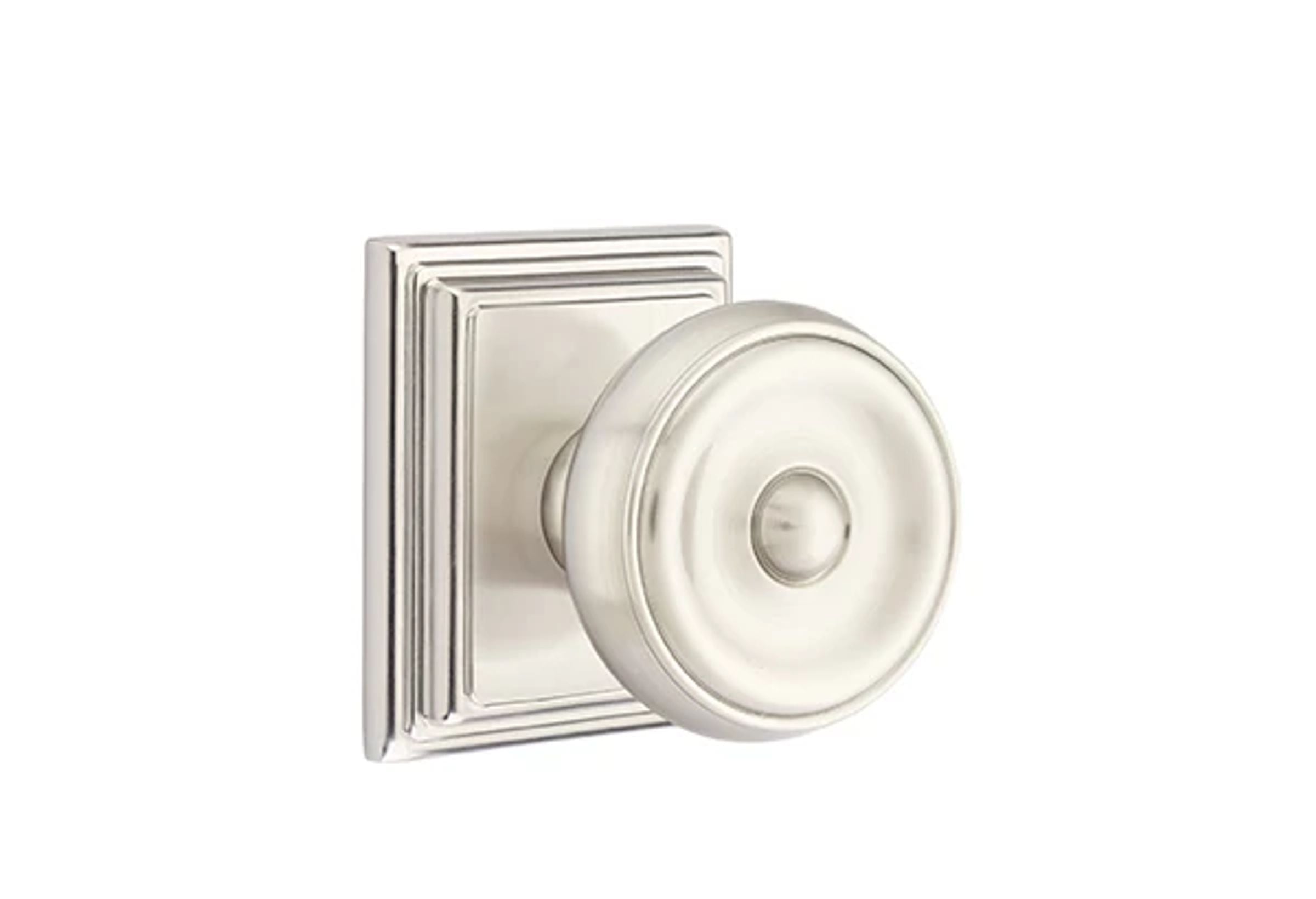 Emtek Concealed Fastener Waverly Knob Set with Wilshire Rosette