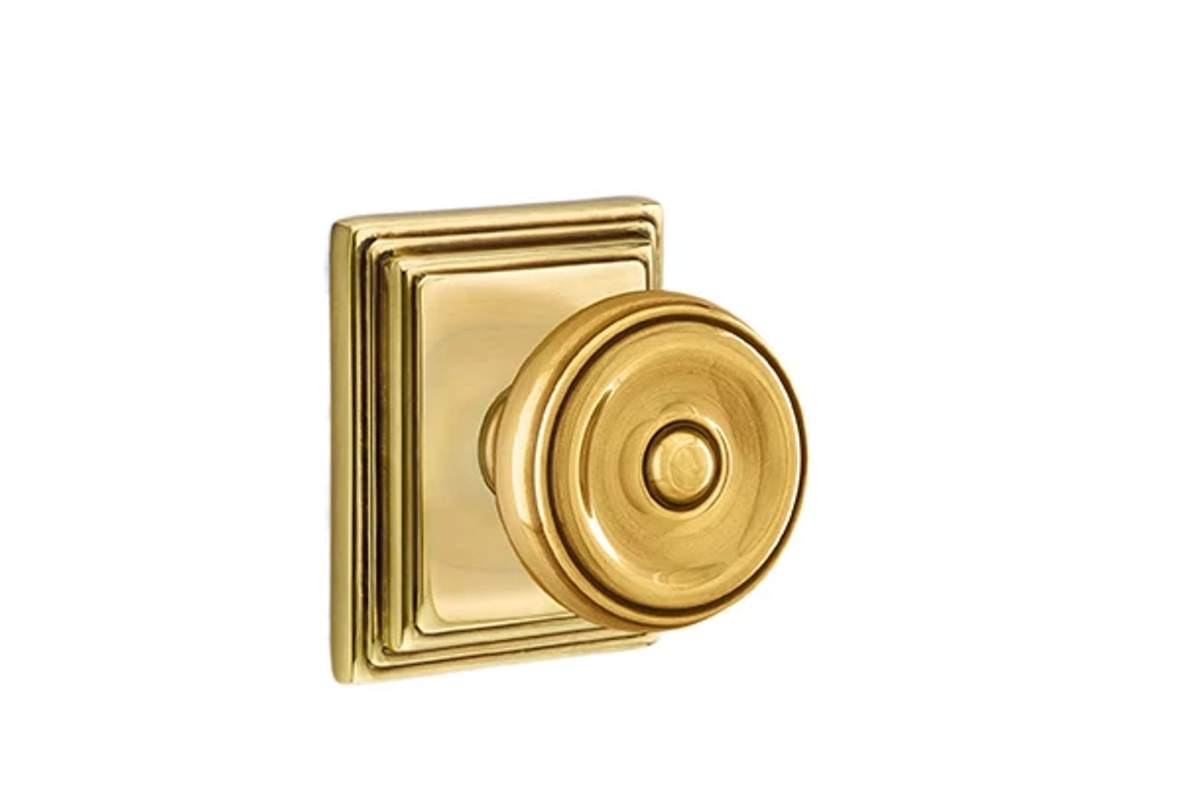 Emtek Concealed Fastener Waverly Knob Set with Wilshire Rosette