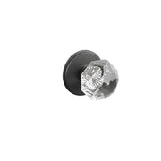 Emtek Concealed Fastener Diamond Glass Knob Set With Watford Rosette