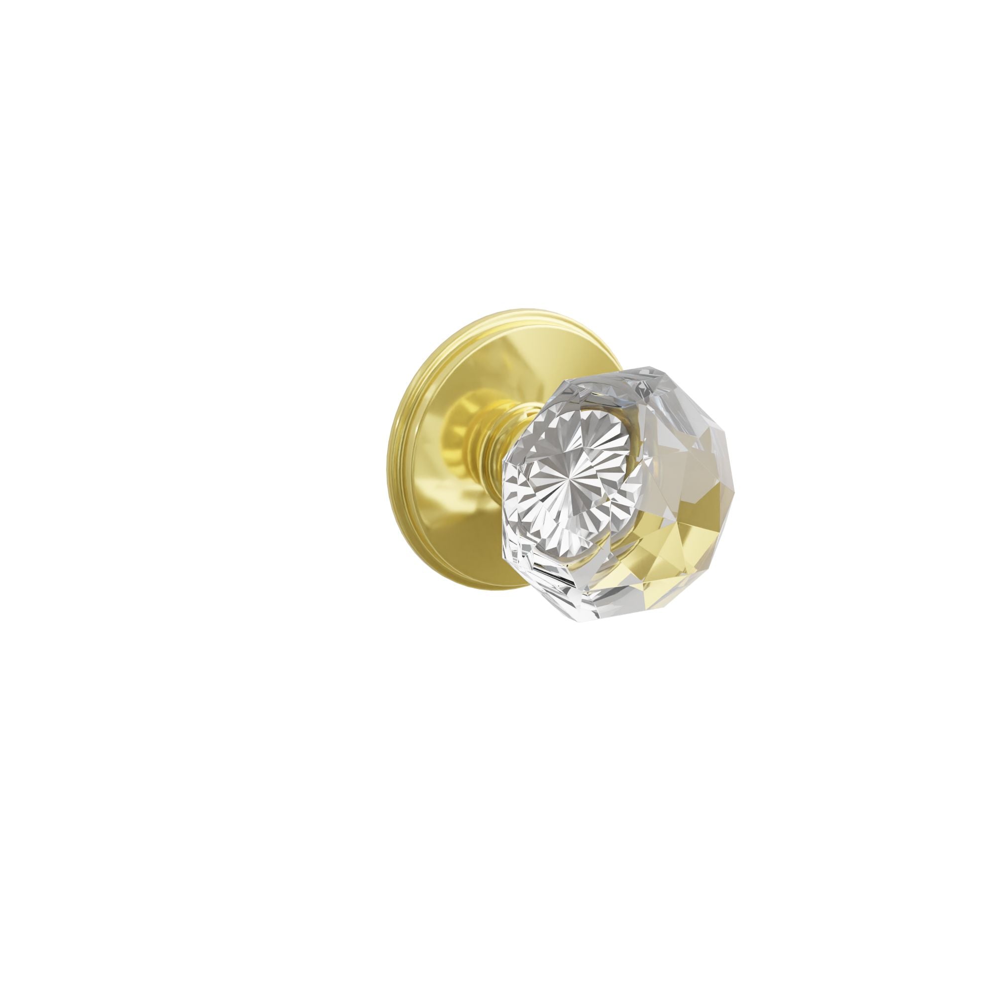 Emtek Diamond Glass Knob Set with Watford Rosette
