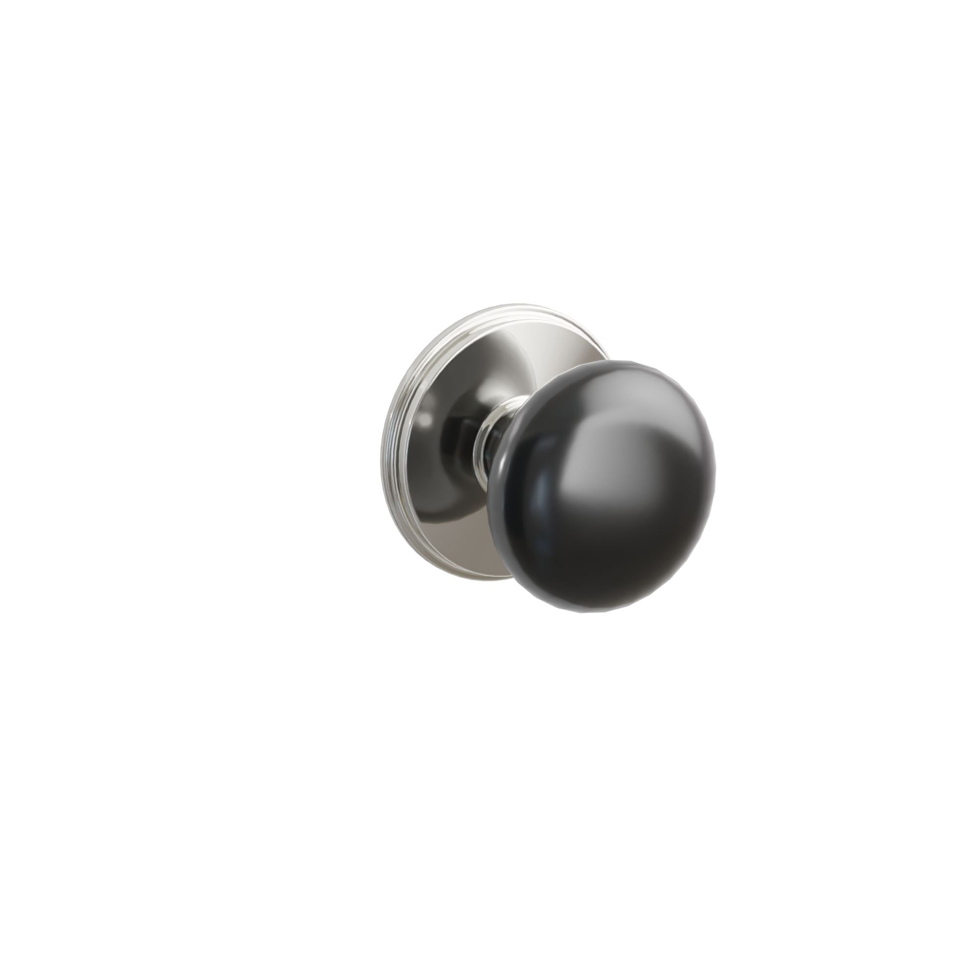 Emtek Concealed Fastener Ebony Porcelain Knob Set With Watford Rosette