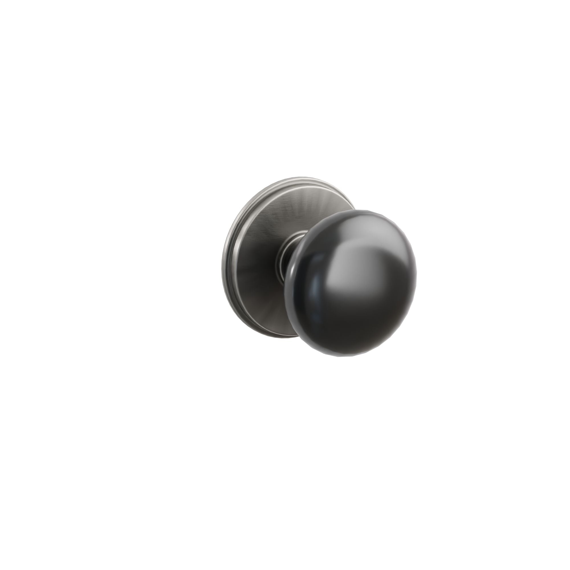 Emtek Concealed Fastener Ebony Porcelain Knob Set With Watford Rosette