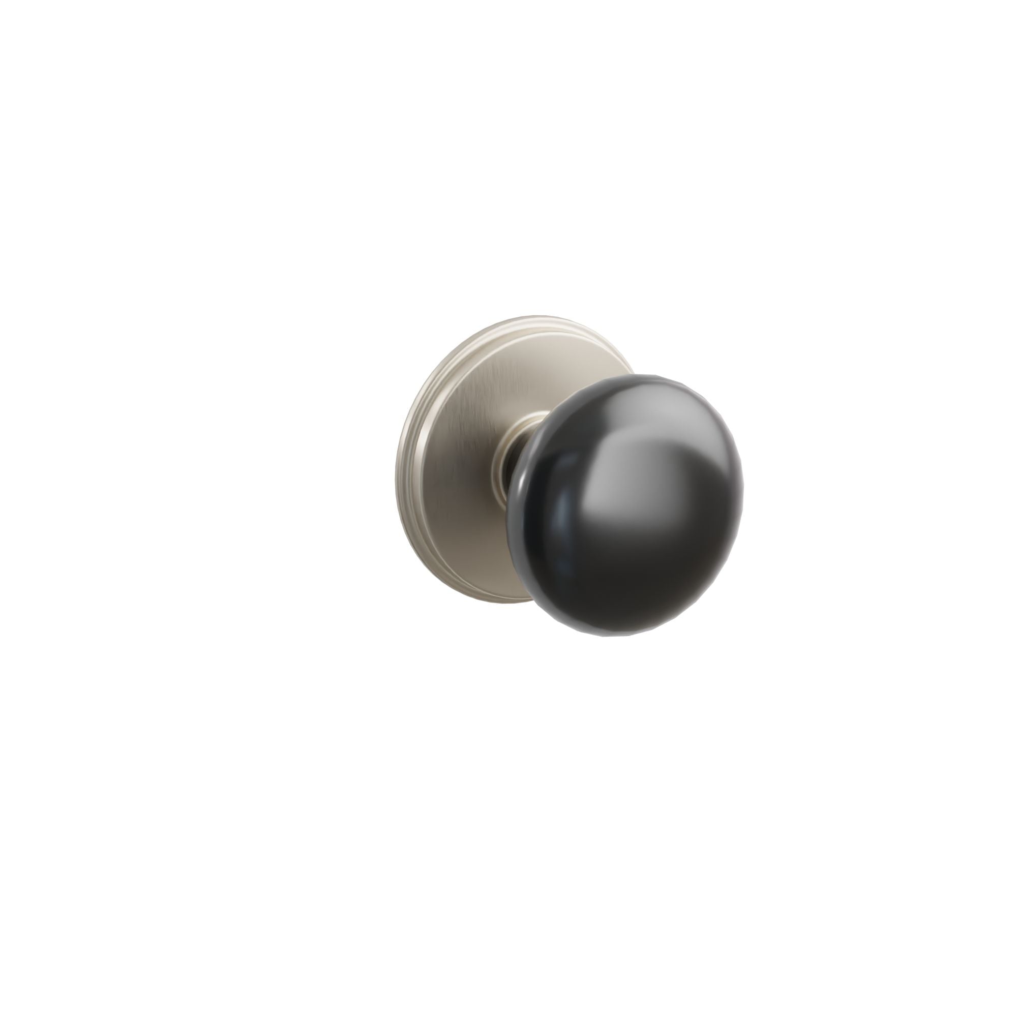Emtek Concealed Fastener Ebony Porcelain Knob Set With Watford Rosette