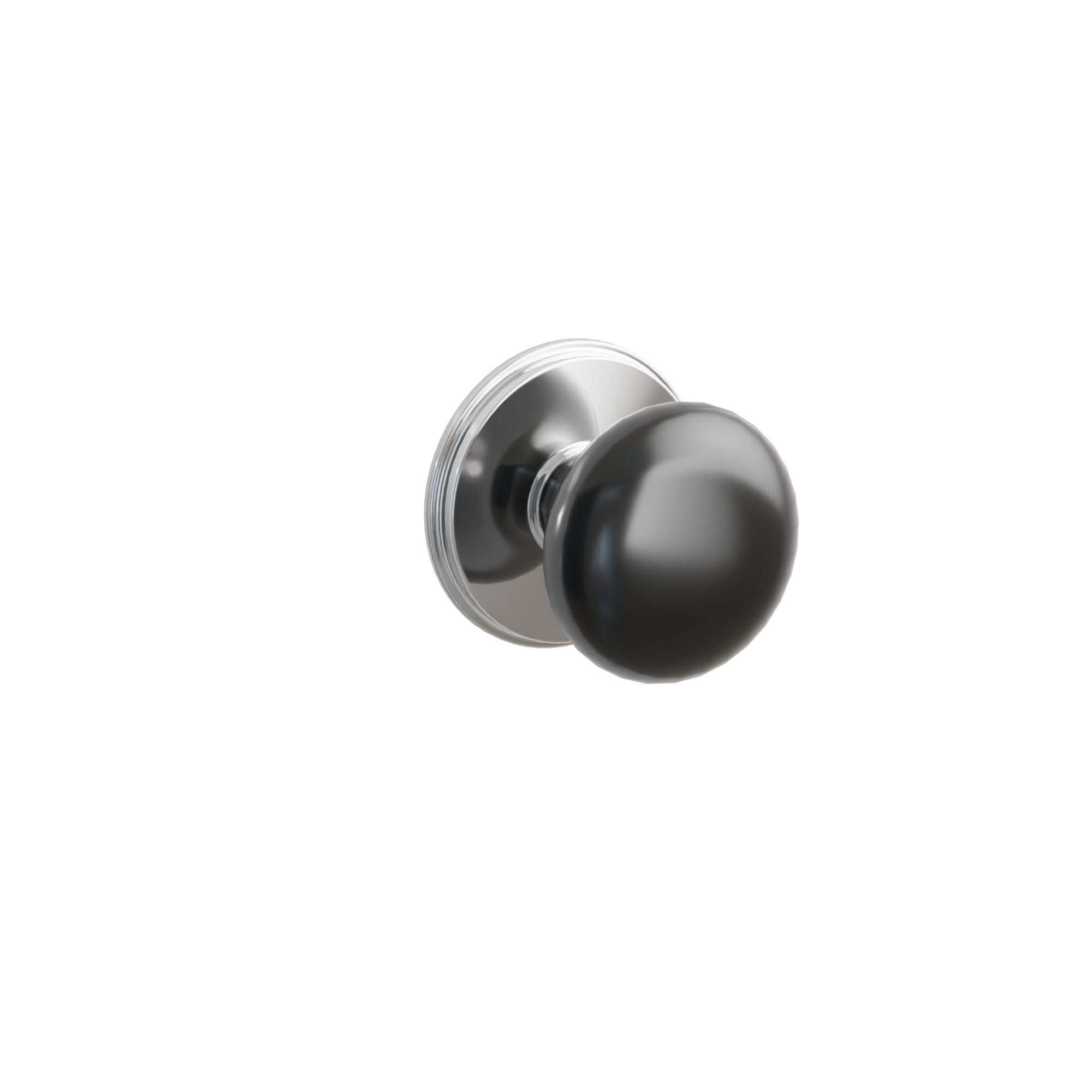 Emtek Concealed Fastener Ebony Porcelain Knob Set With Watford Rosette