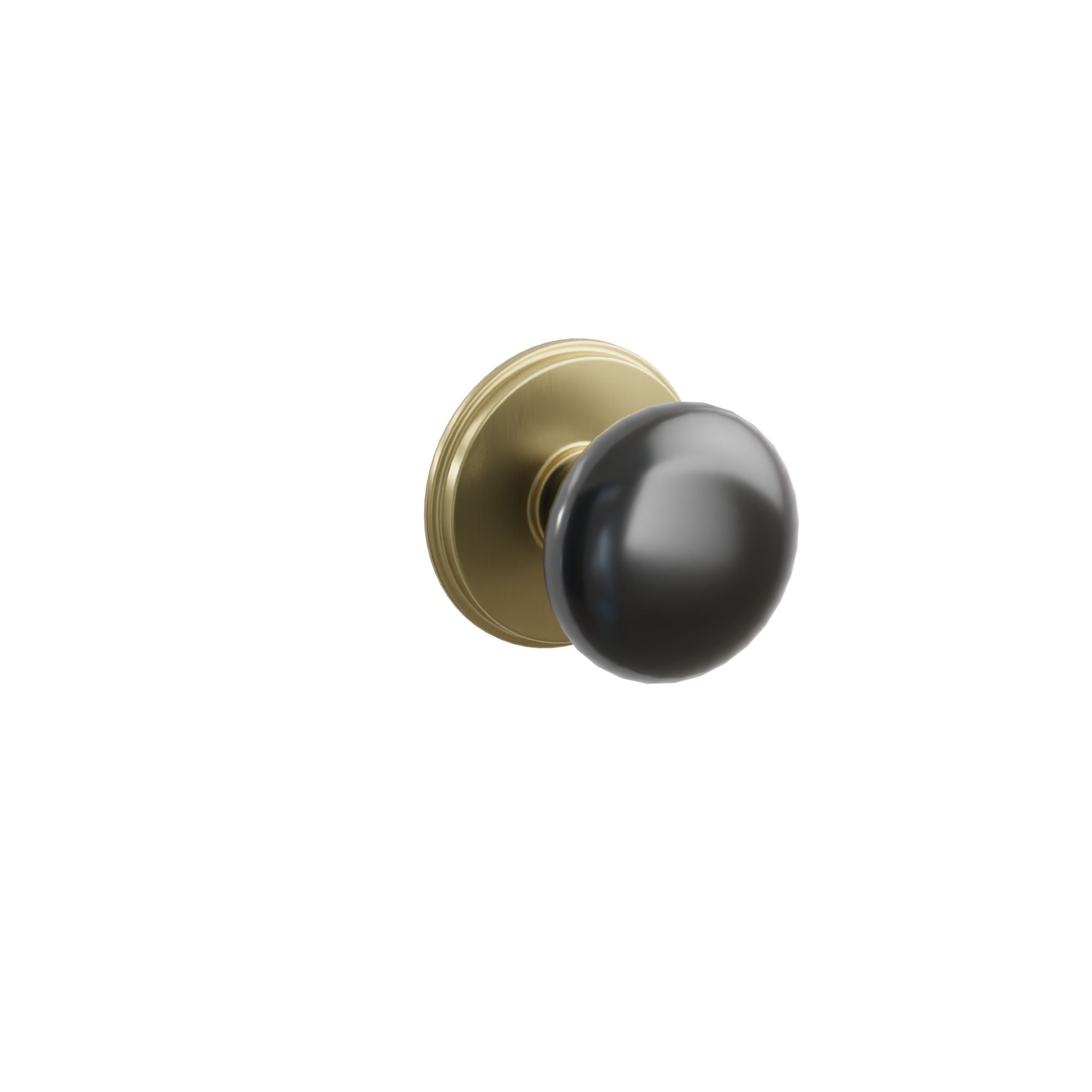 Emtek Concealed Fastener Ebony Porcelain Knob Set With Watford Rosette
