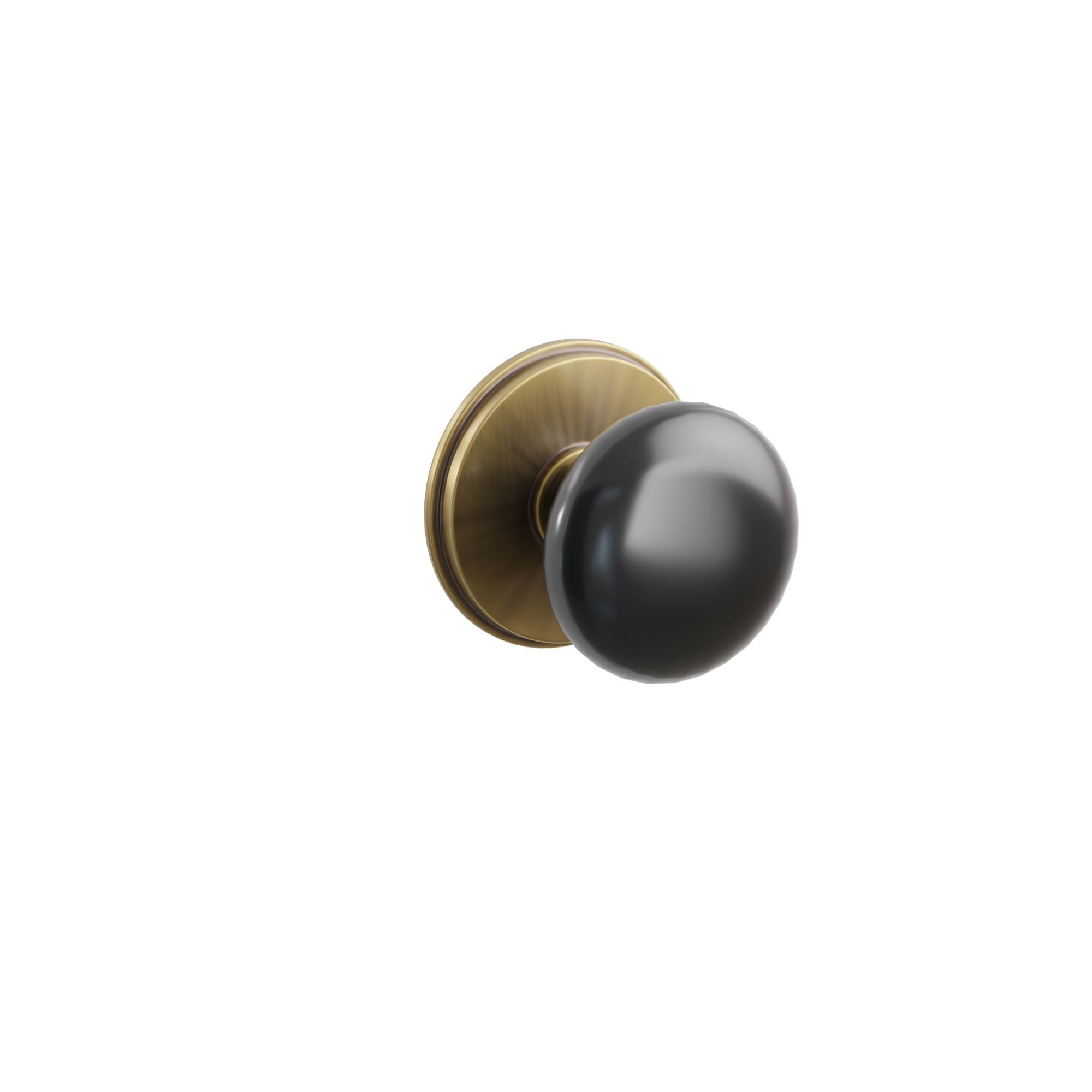 Emtek Ebony Porcelain Knob Set with Watford Rosette