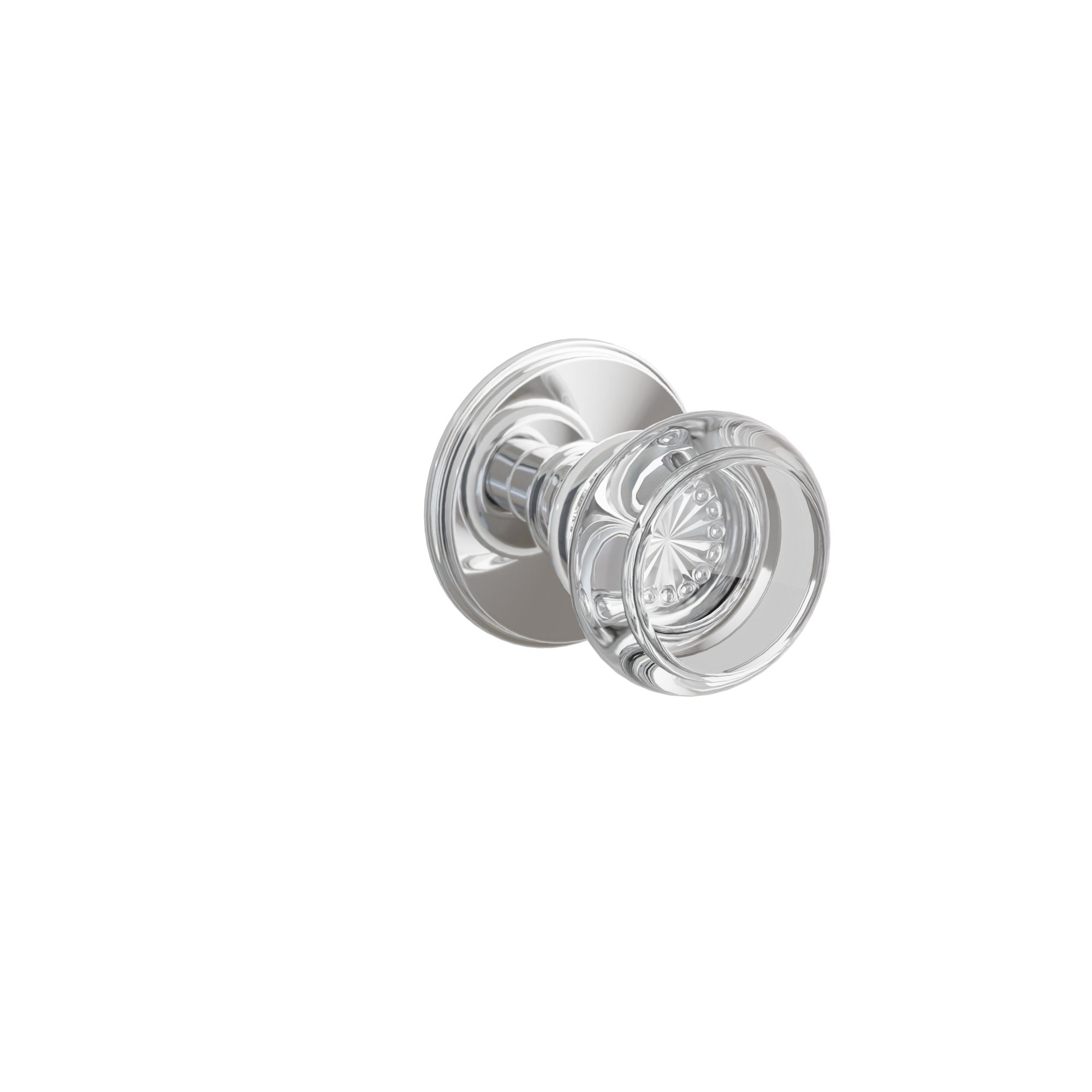 Emtek Concealed Fastener Georgetown Glass Knob Set With Watford Rosette