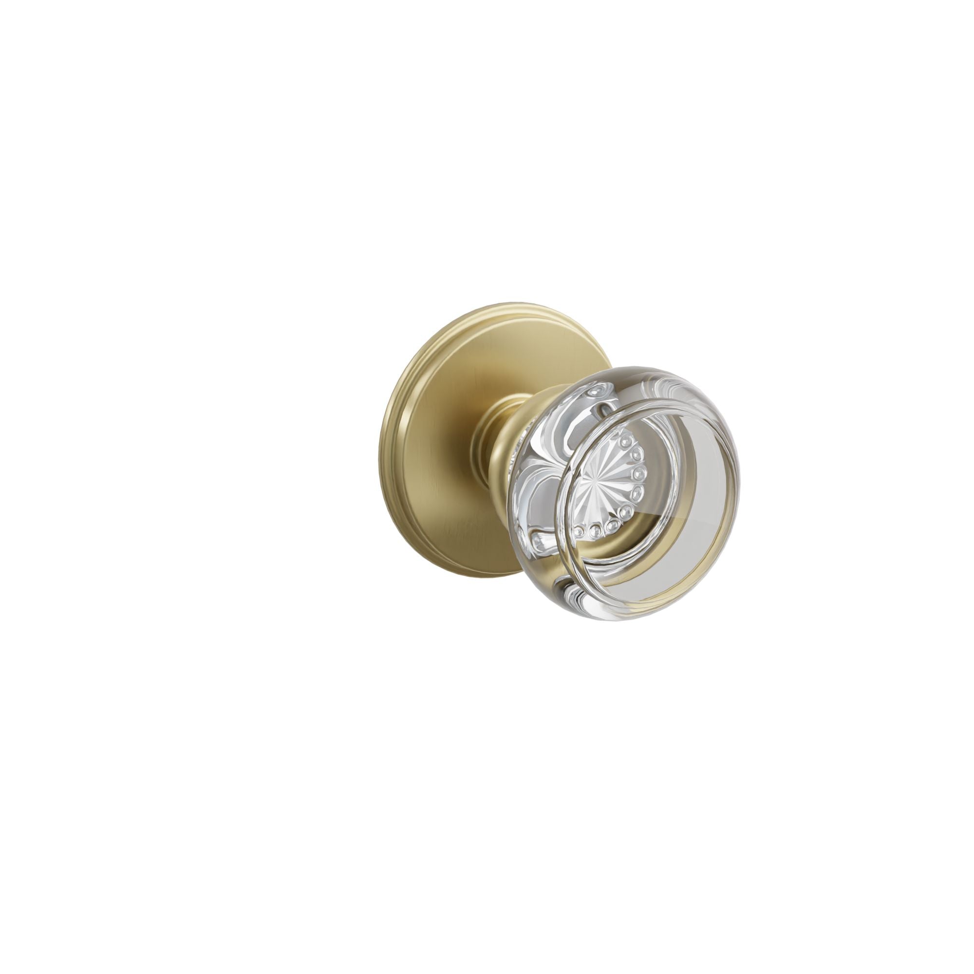 Emtek Concealed Fastener Georgetown Glass Knob Set With Watford Rosette
