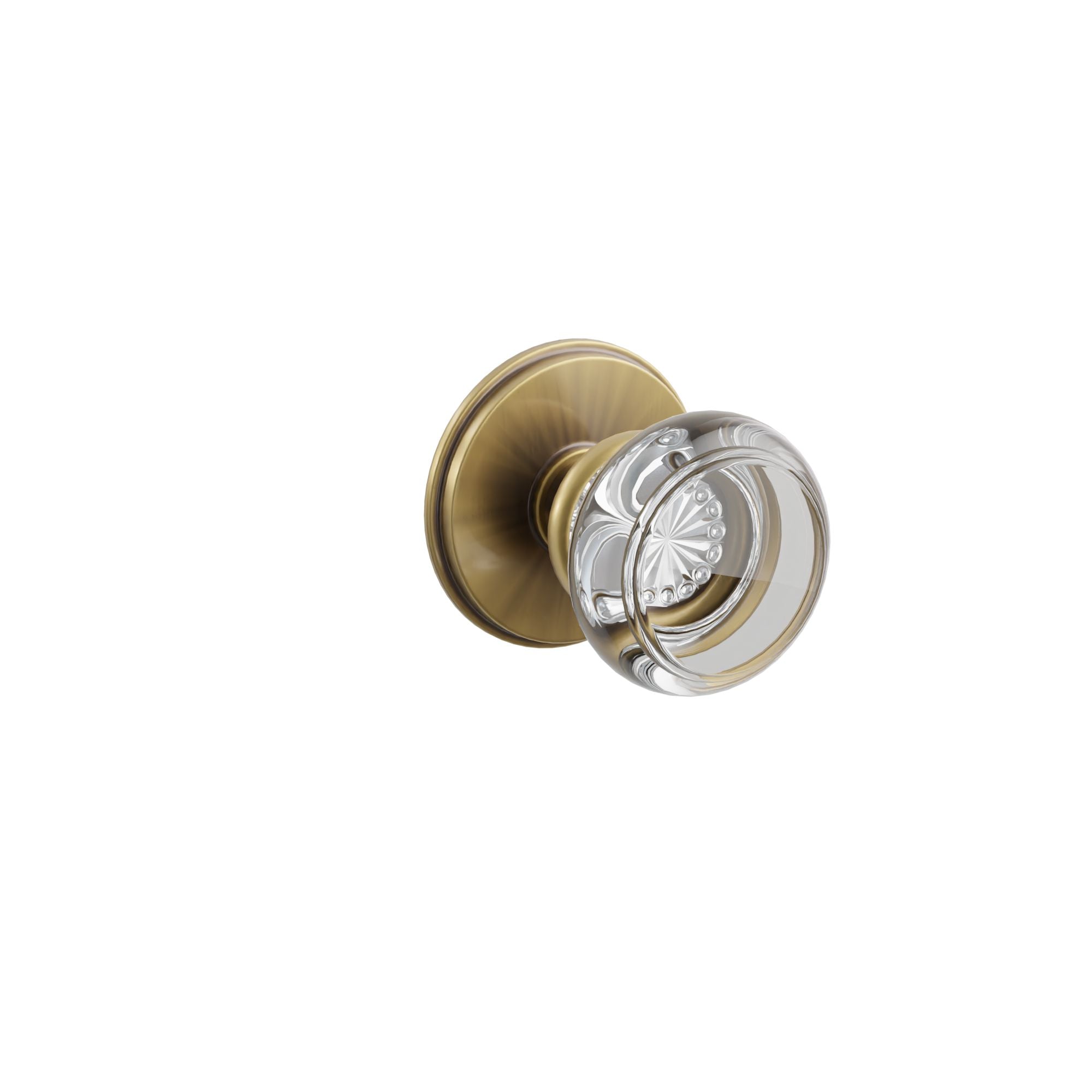 Emtek Concealed Fastener Georgetown Glass Knob Set With Watford Rosette