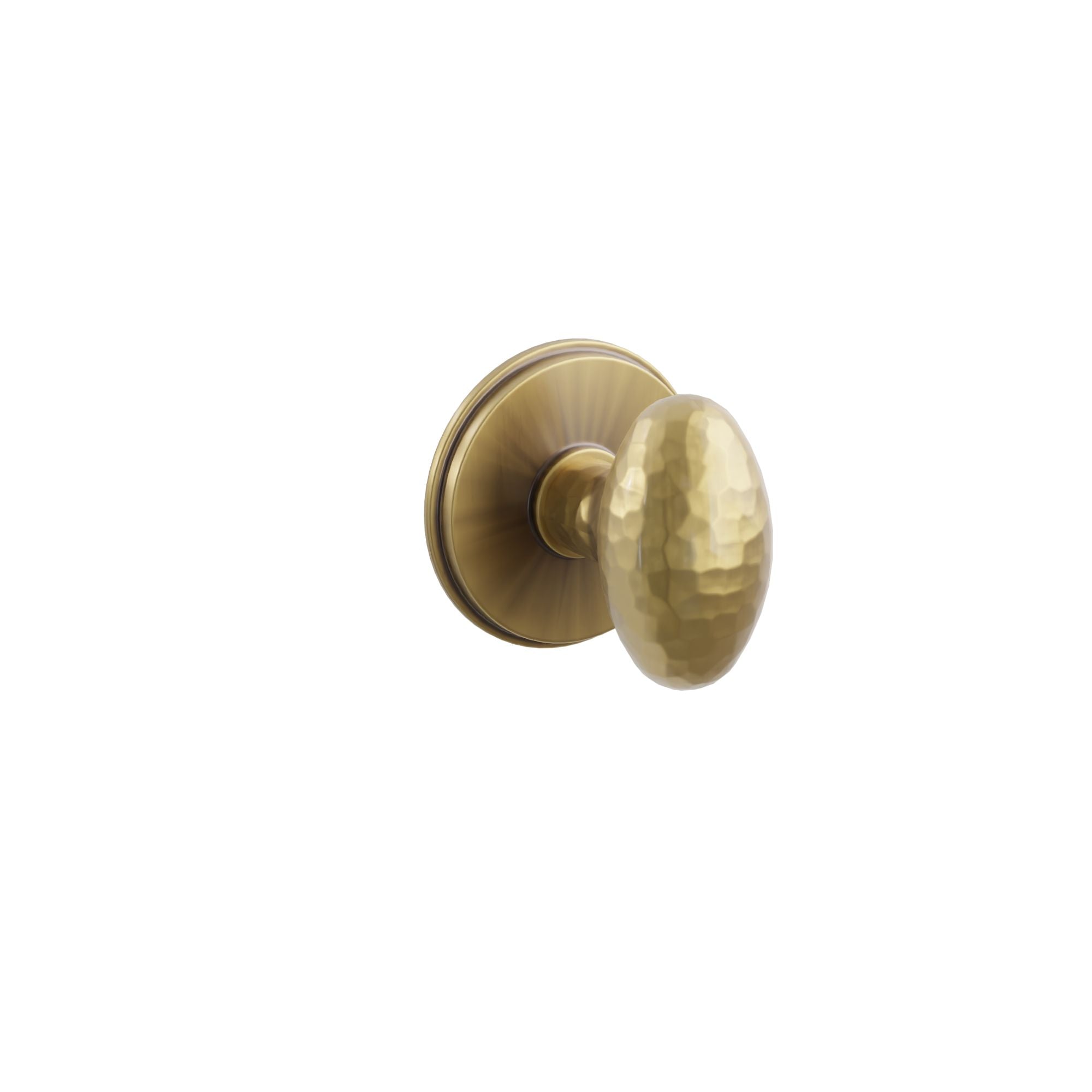 Emtek Hammered Egg Knob Set with Watford Rosette