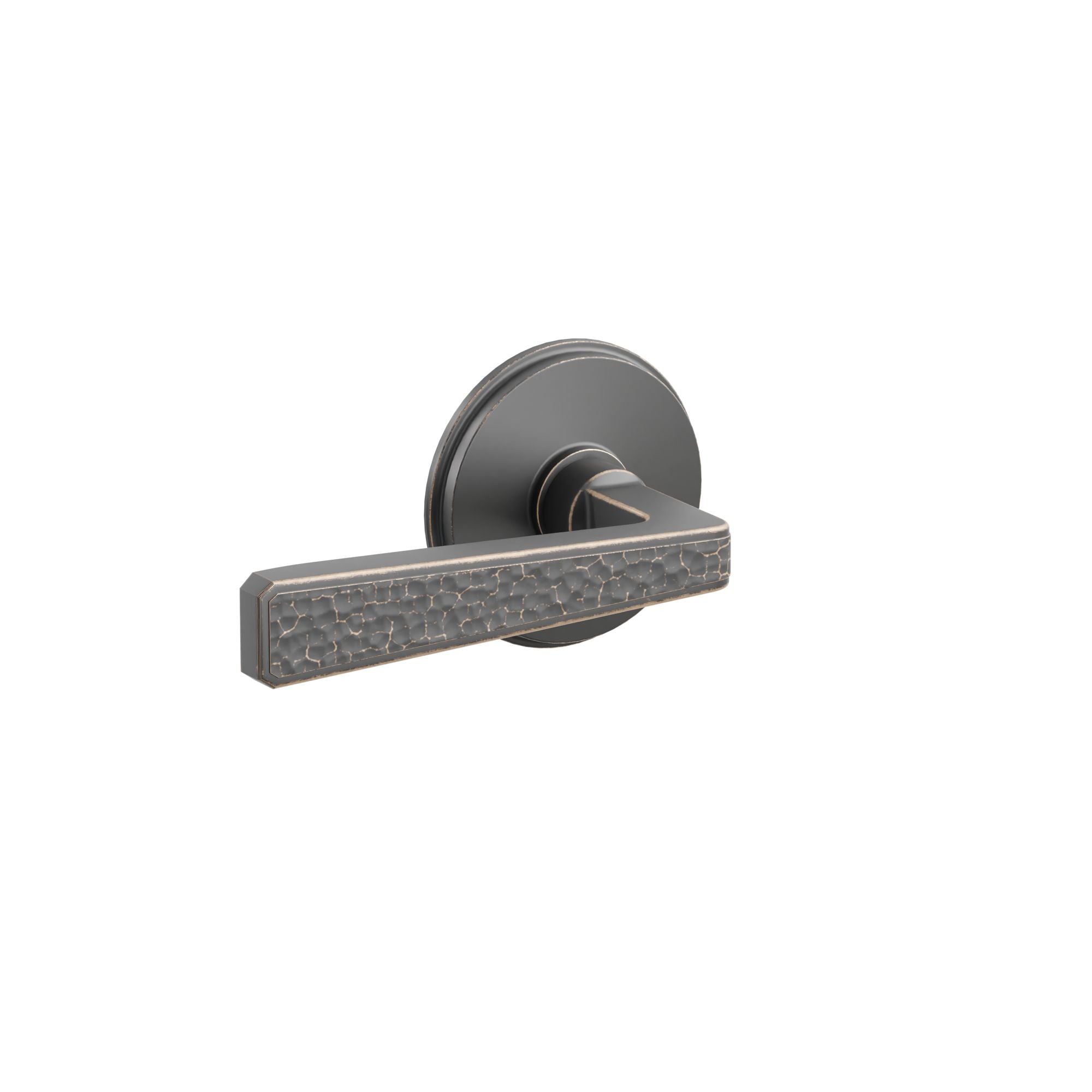 Emtek Concealed Fastener Hammered Lever Set With Watford Rosette