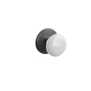 Emtek Ice White Porcelain Knob Set with Watford Rosette