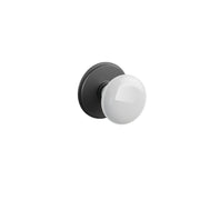 Emtek Concealed Fastener Ice White Porcelain Knob Set With Watford Rosette