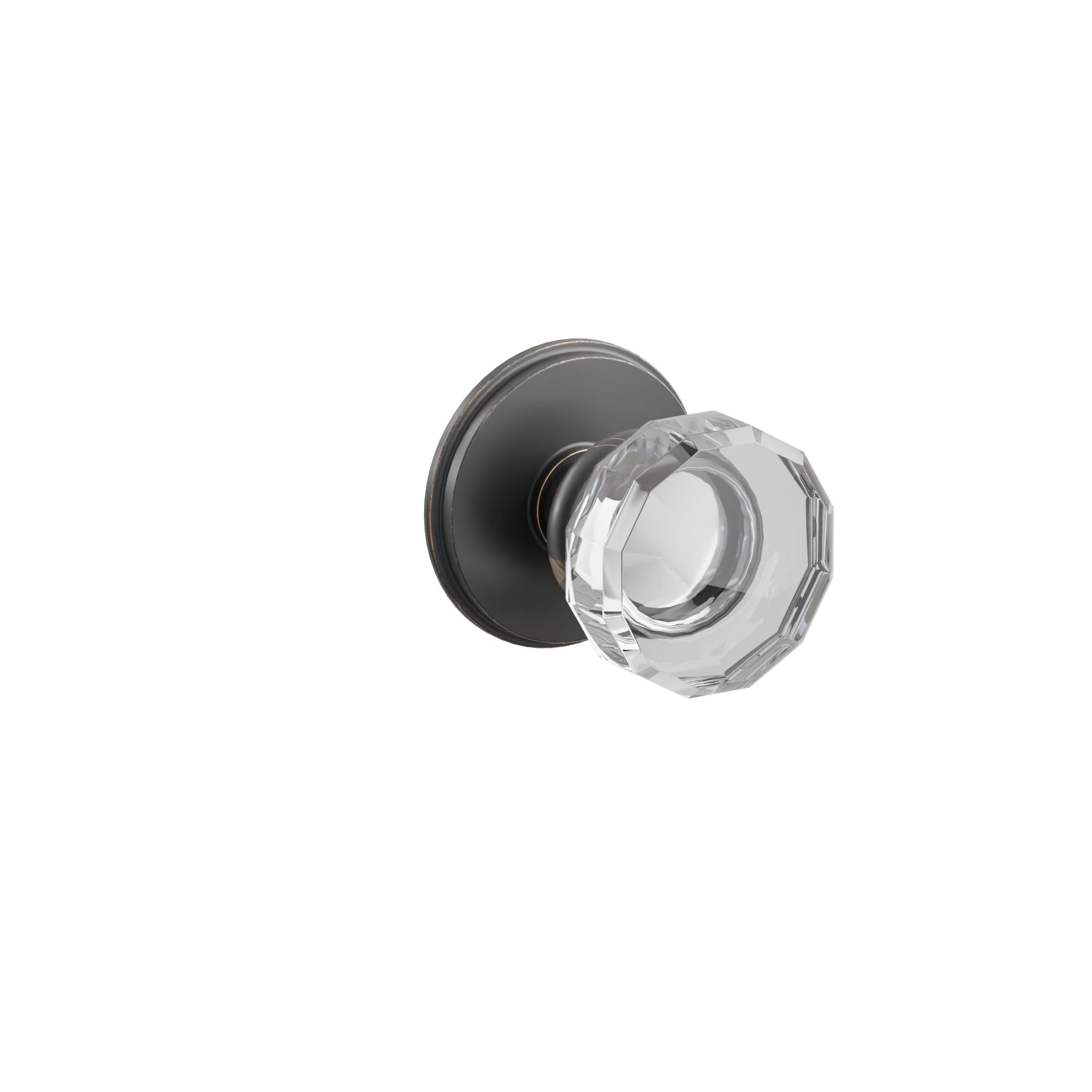 Emtek Concealed Fastener Lowell Glass Knob Set With Watford Rosette