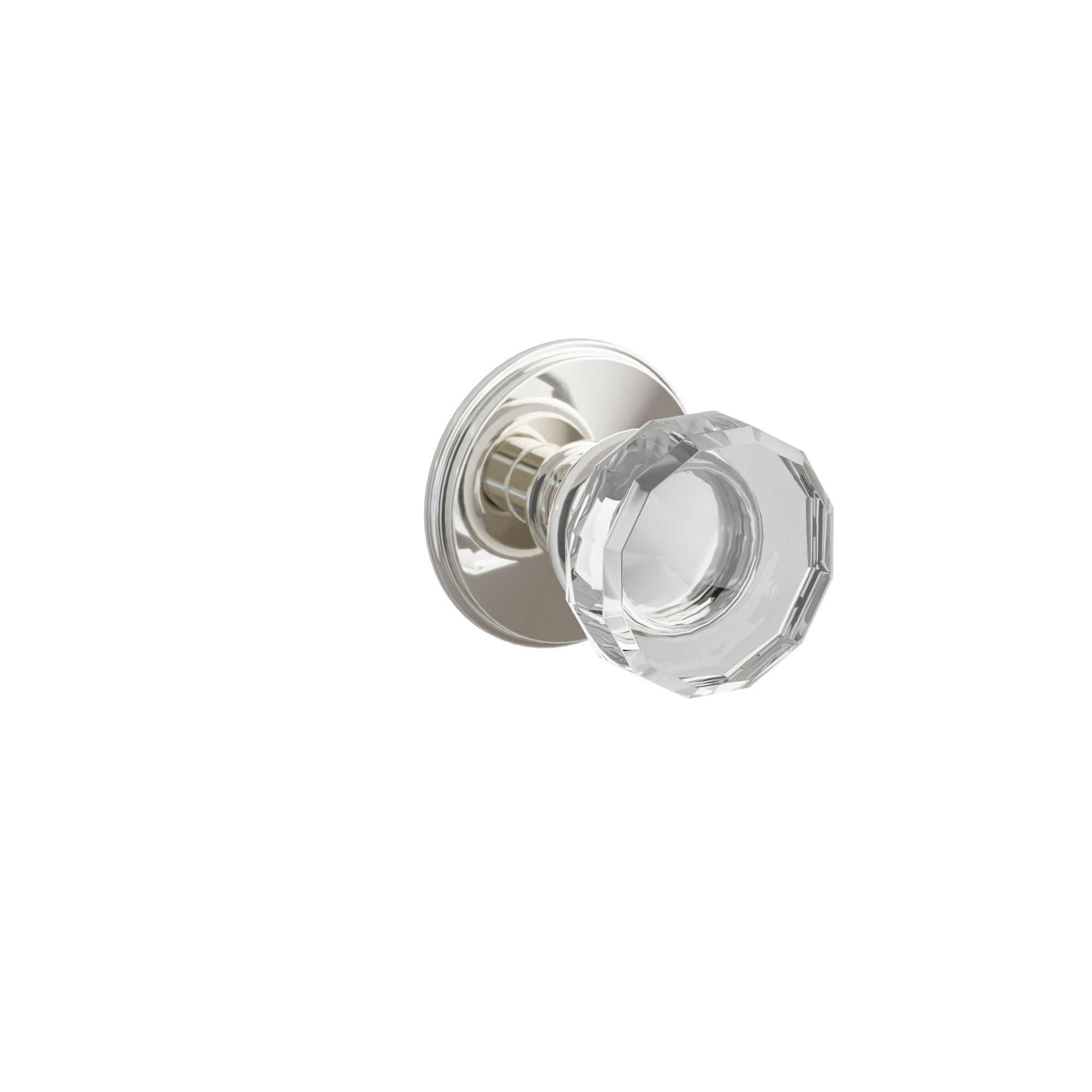 Emtek Concealed Fastener Lowell Glass Knob Set With Watford Rosette