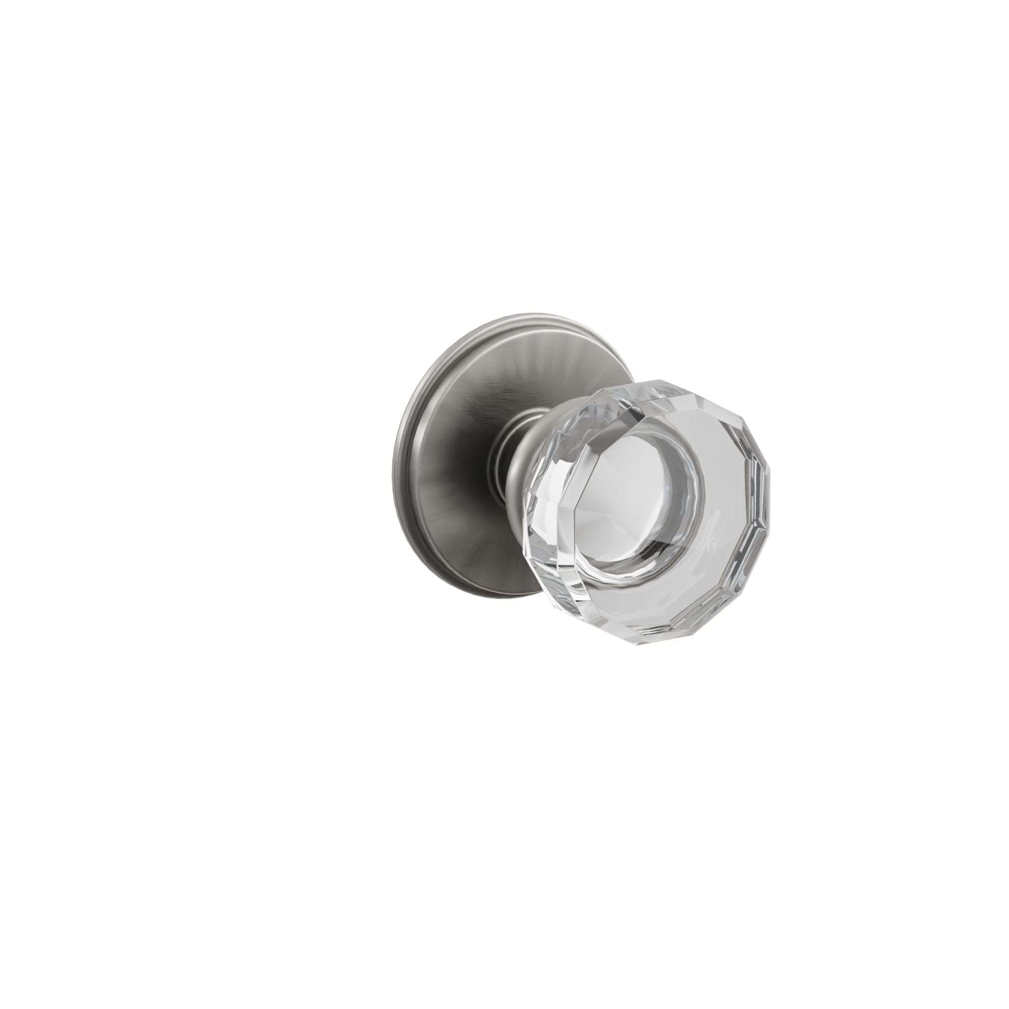 Emtek Concealed Fastener Lowell Glass Knob Set With Watford Rosette