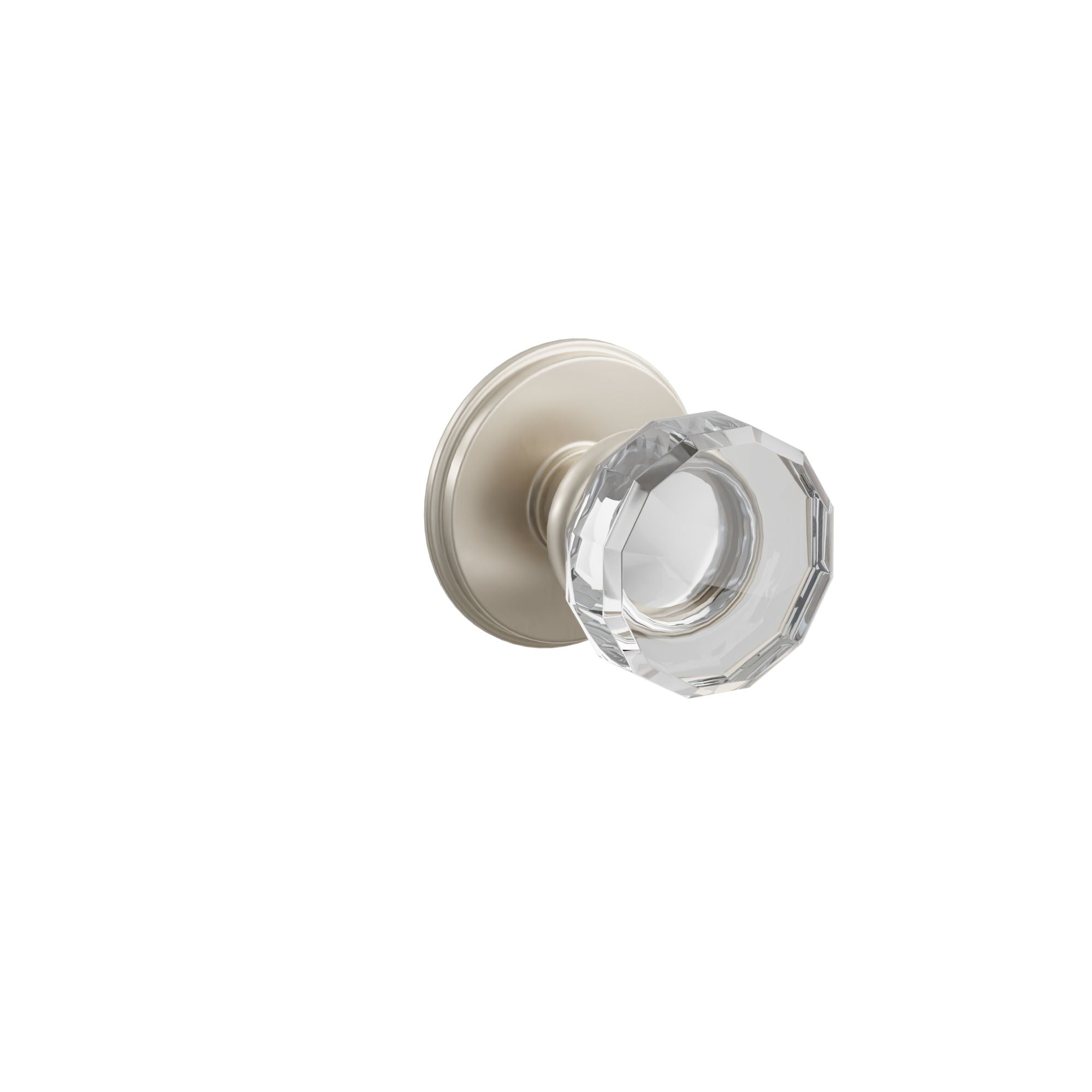 Emtek Concealed Fastener Lowell Glass Knob Set With Watford Rosette
