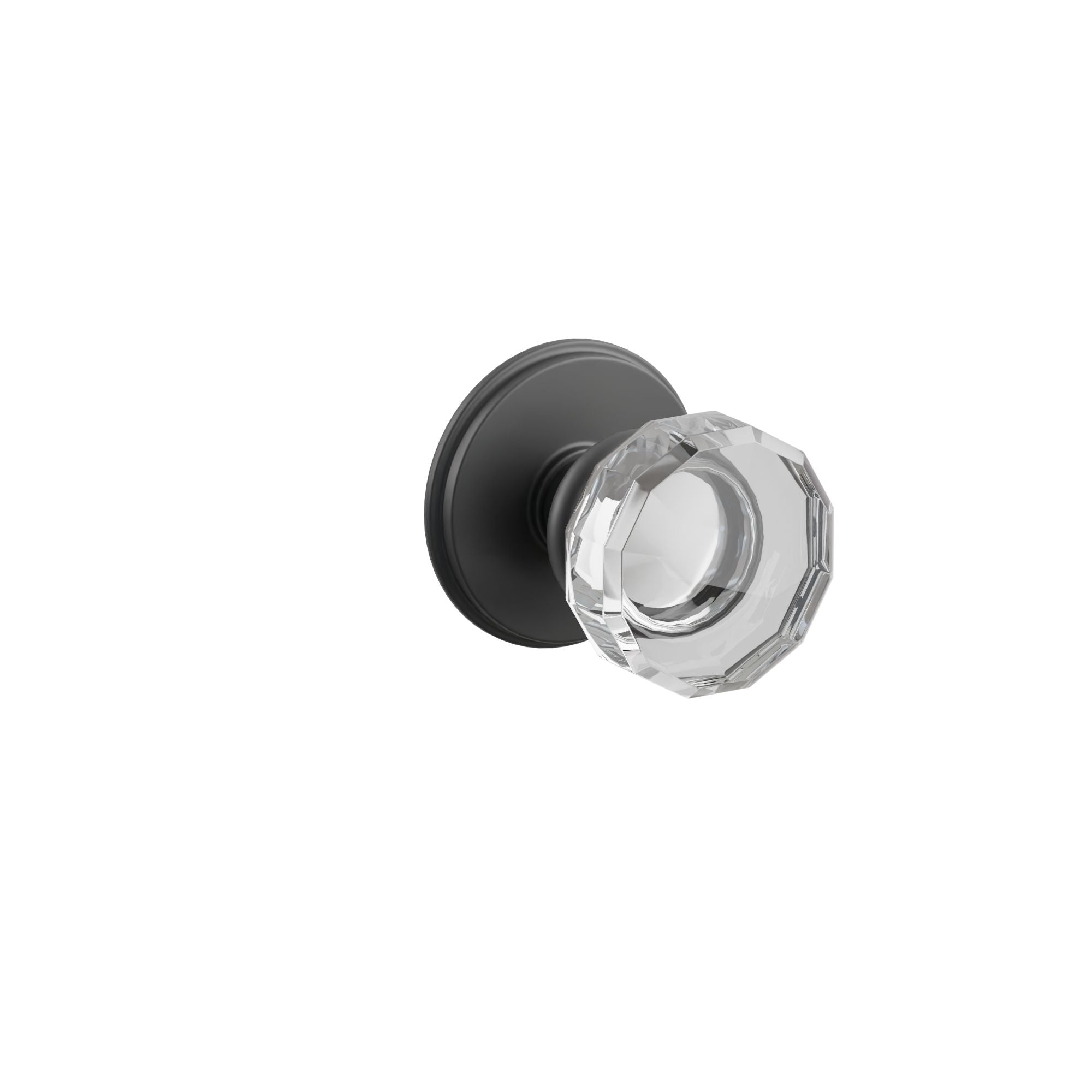 Emtek Lowell Glass Knob Set with Watford Rosette