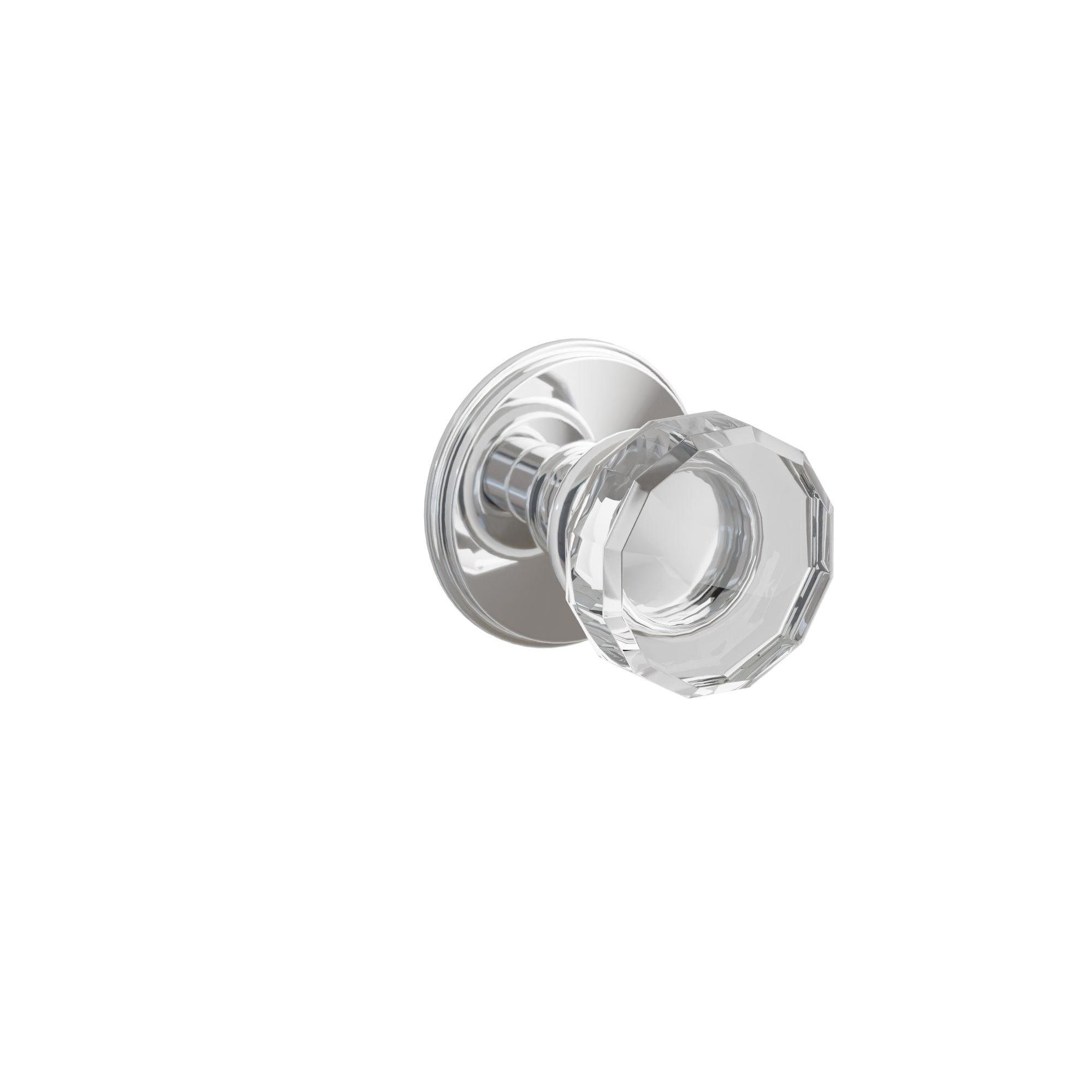 Emtek Lowell Glass Knob Set with Watford Rosette