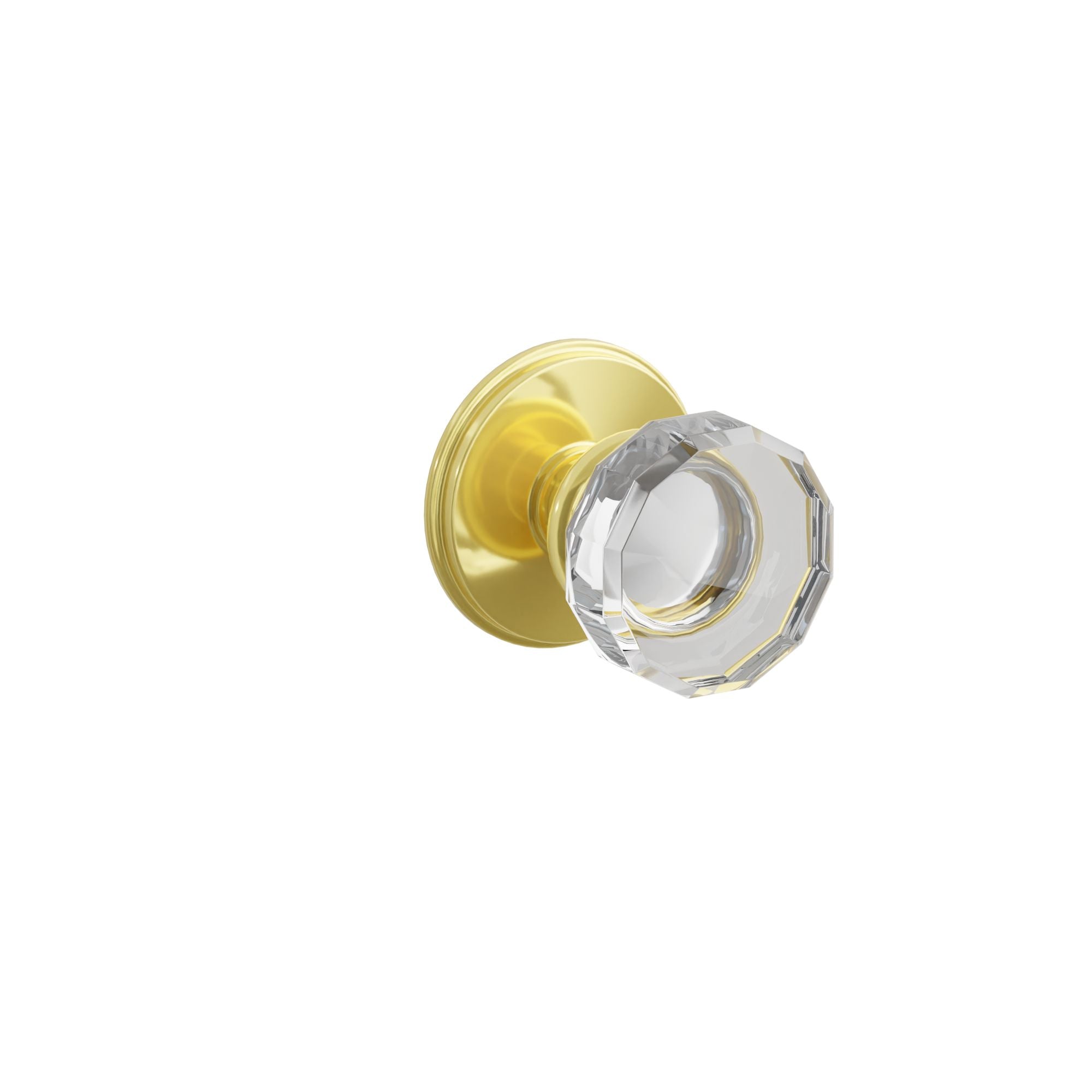 Emtek Concealed Fastener Lowell Glass Knob Set With Watford Rosette