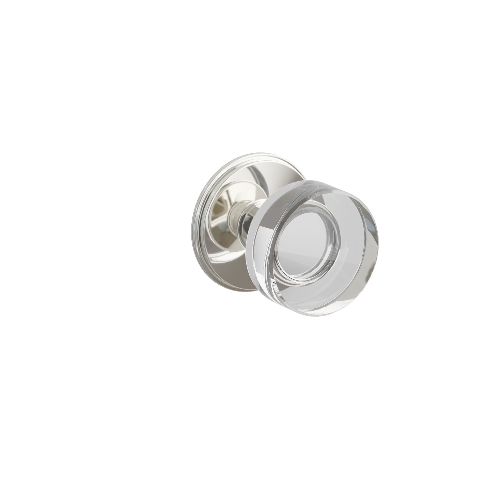 Emtek Concealed Fastener Modern Disc Glass Knob Set With Watford Rosette