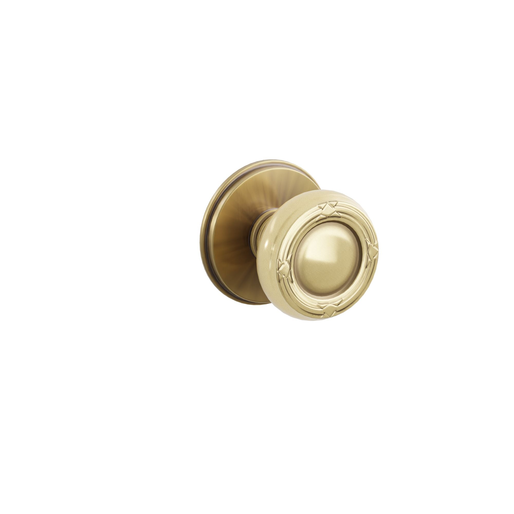 Emtek Concealed Fastener Ribbon & Reed Knob Set With Watford Rosette