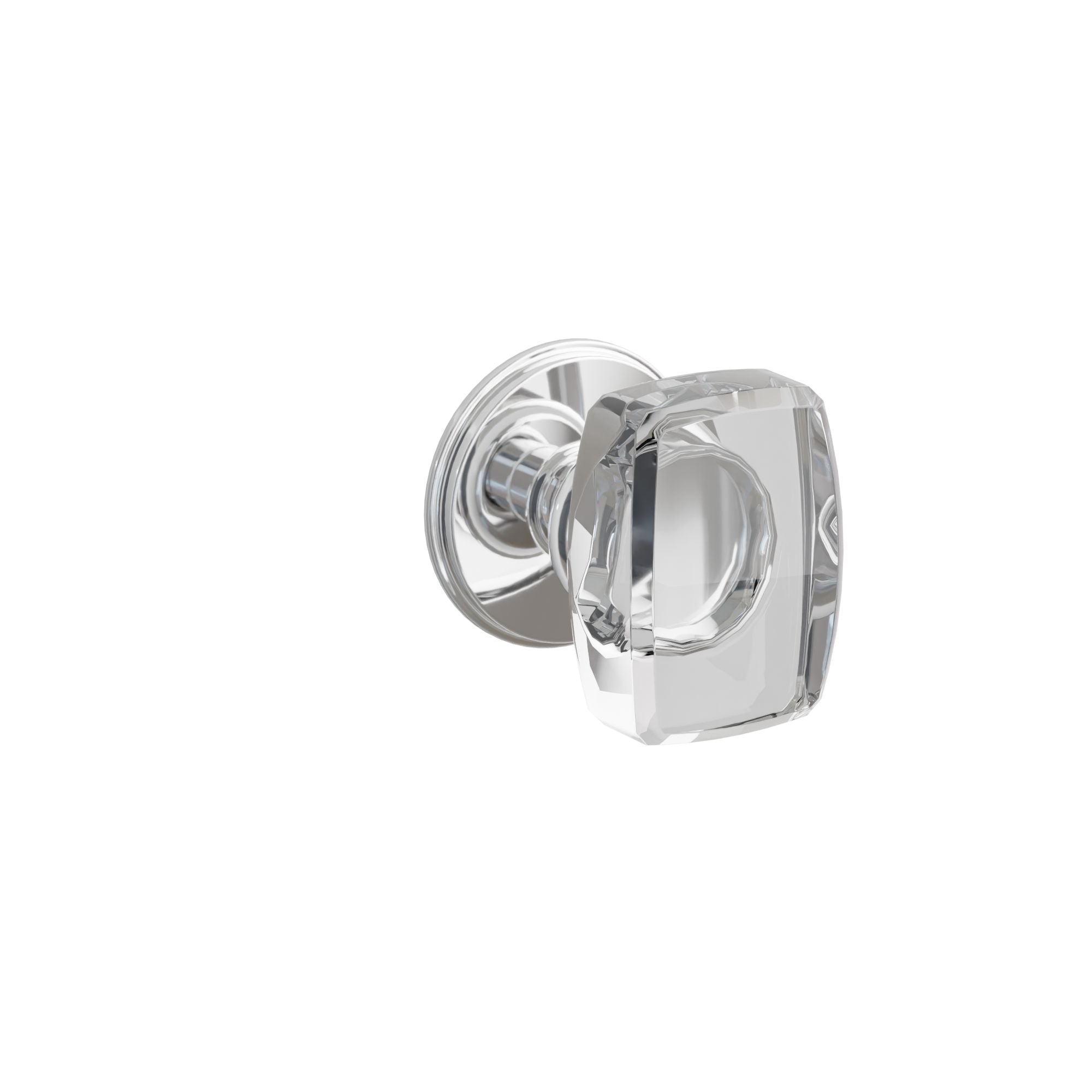 Emtek Concealed Fastener Windsor Glass Knob Set With Watford Rosette