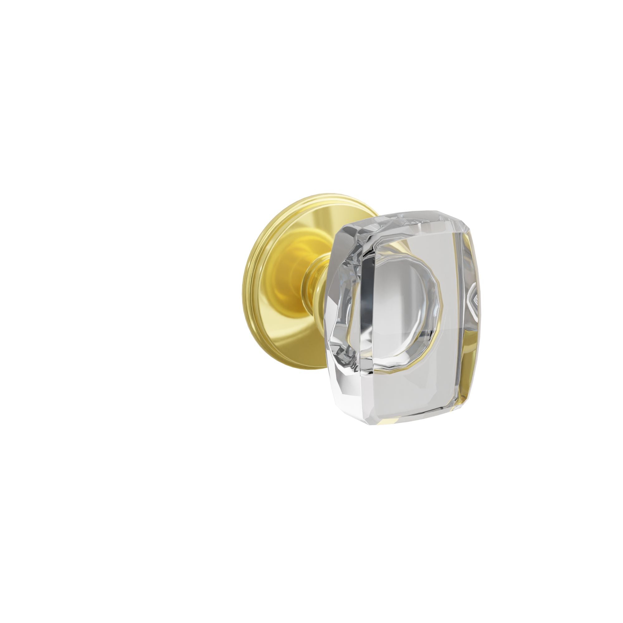 Emtek Concealed Fastener Windsor Glass Knob Set With Watford Rosette