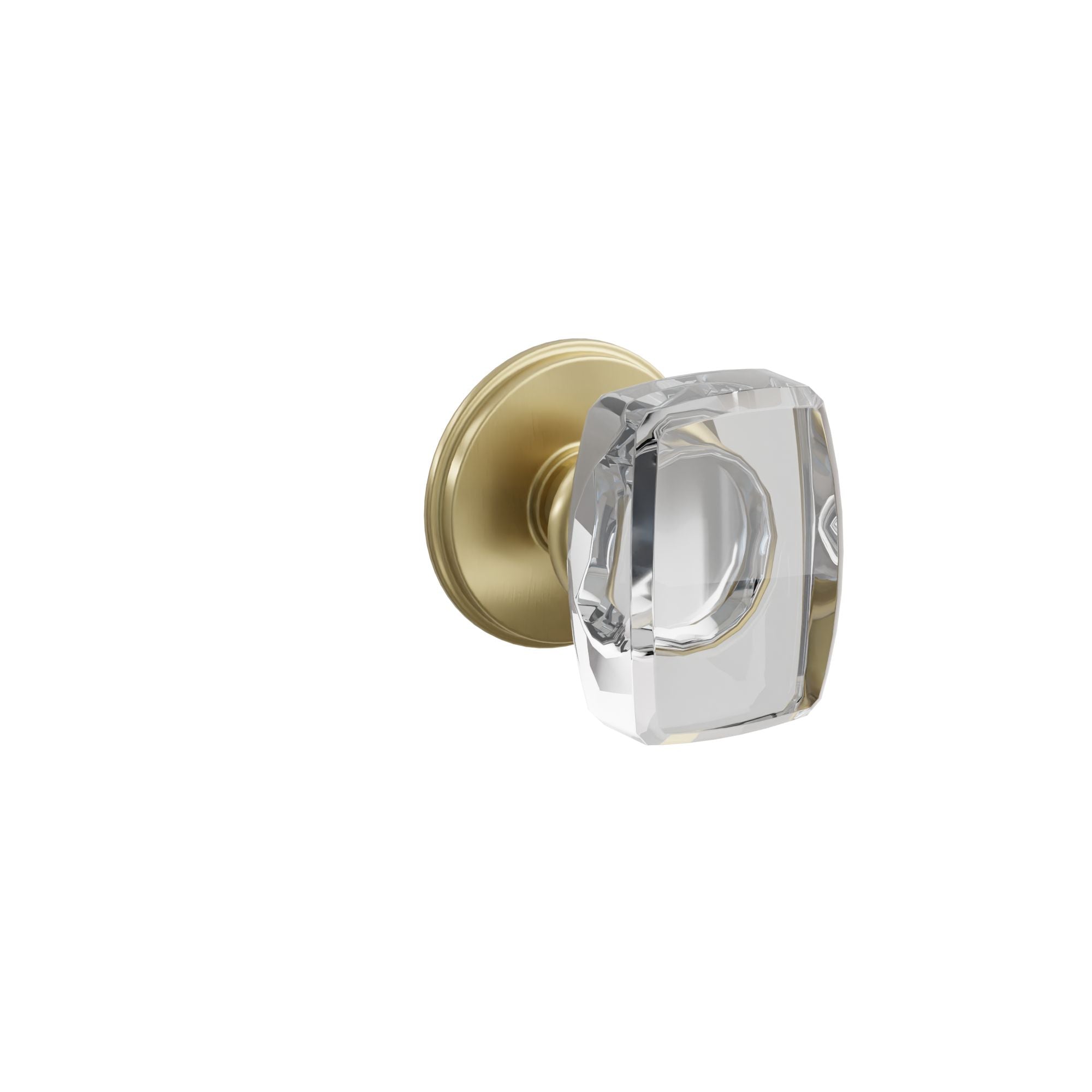 Emtek Concealed Fastener Windsor Glass Knob Set With Watford Rosette