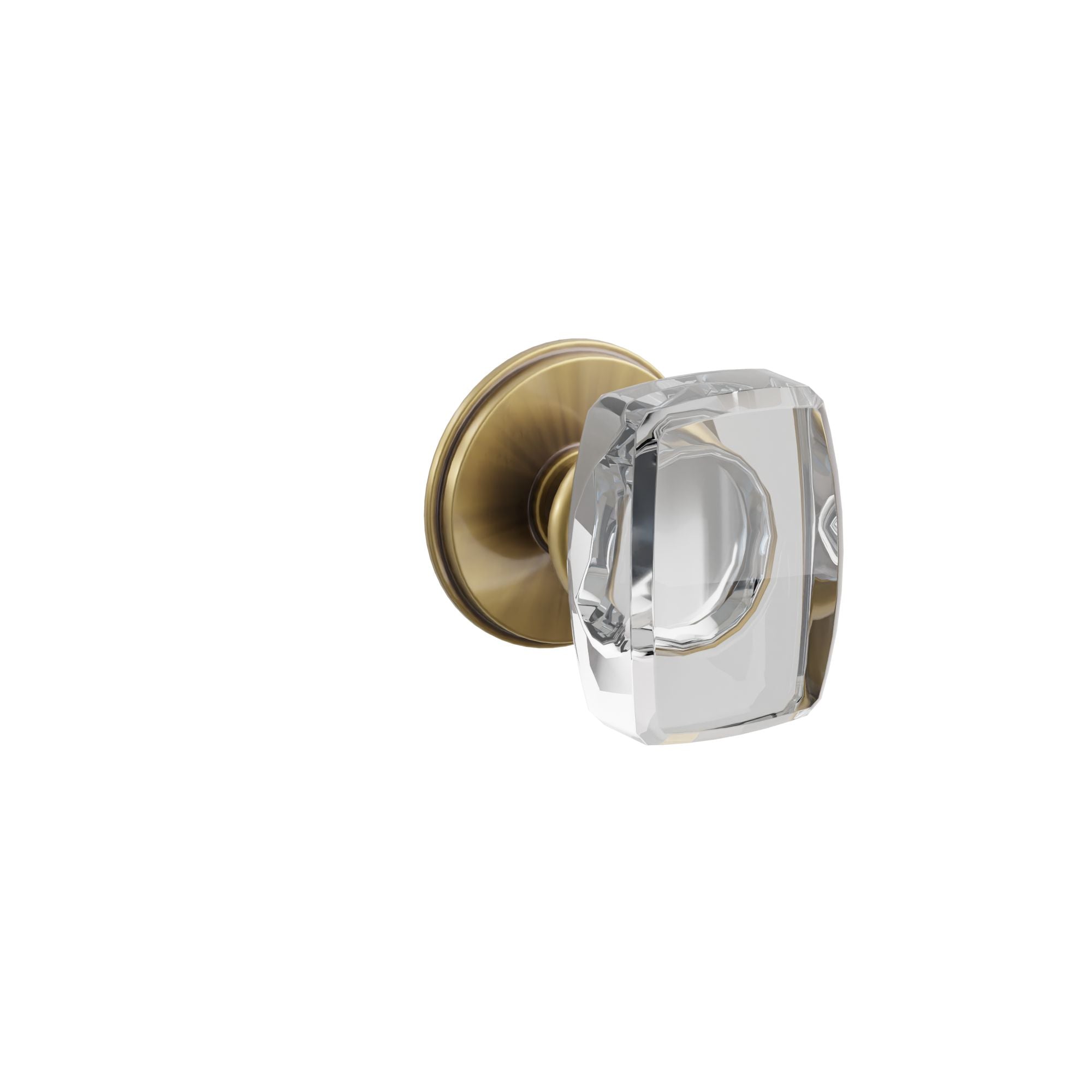 Emtek Windsor Glass Knob Set with Watford Rosette