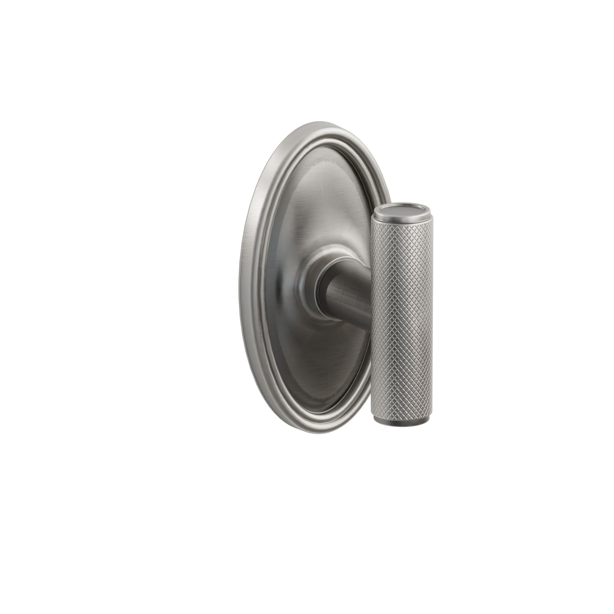 Emtek Concealed Fastener Ace Knurled Knob Set With Oval Rosette