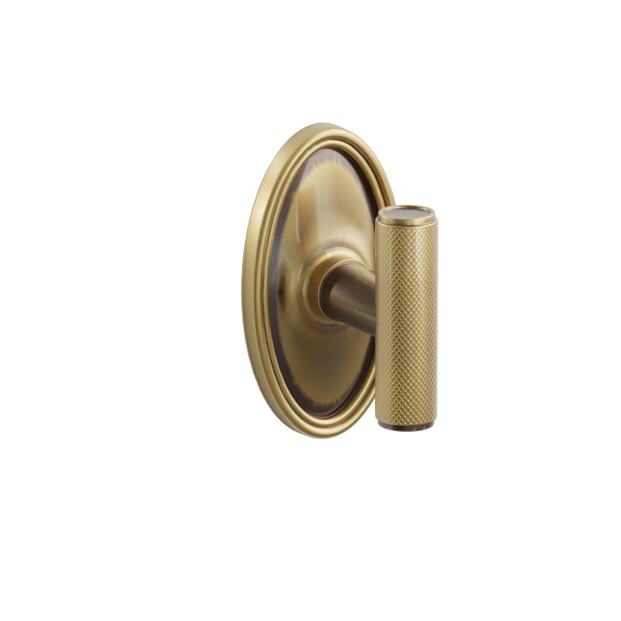 Emtek Ace Knurled Knob Set with Oval Rosette