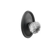 Emtek Concealed Fastener Astoria Glass Knob Set With Oval Rosette
