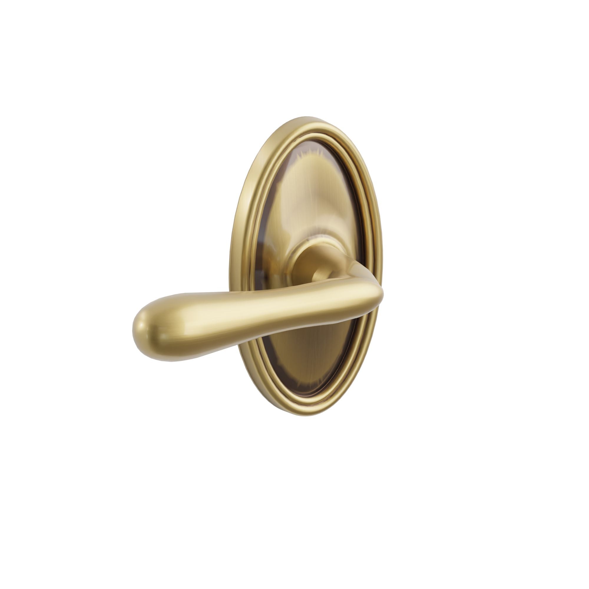 Emtek Concealed Fastener Basel Lever Set With Oval Rosette